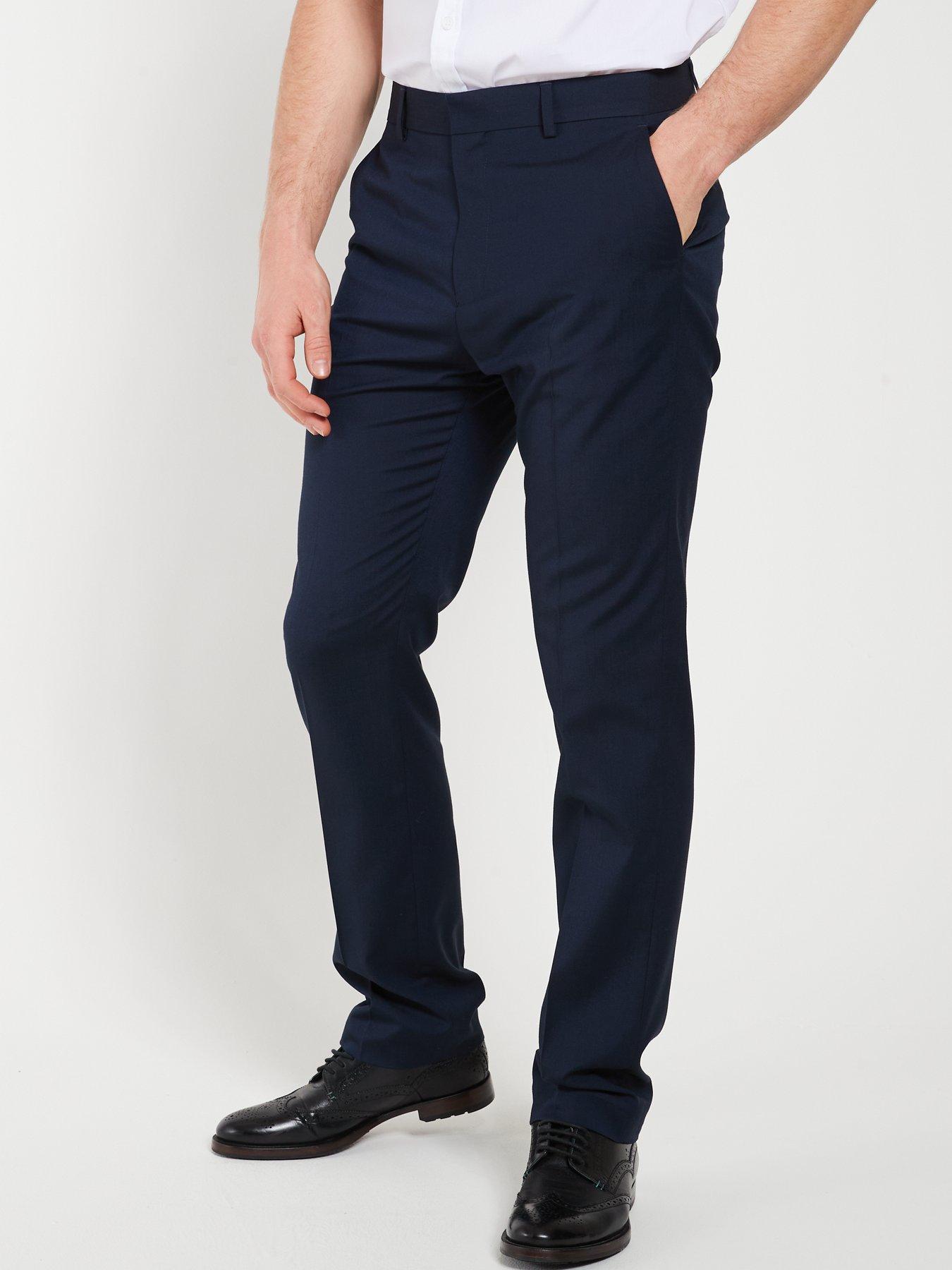 Buy Blue Regular Fit Signature Tollegno Wool Suit: Trousers from Next India