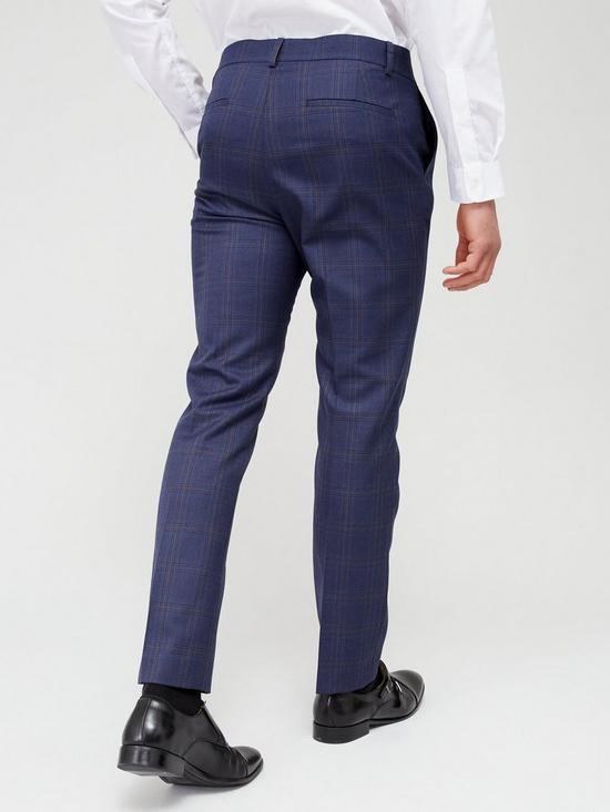 stillFront image of very-man-check-suit-trouser-navy