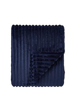 Product photograph of Everyday Ribbon Velour Throw from very.co.uk