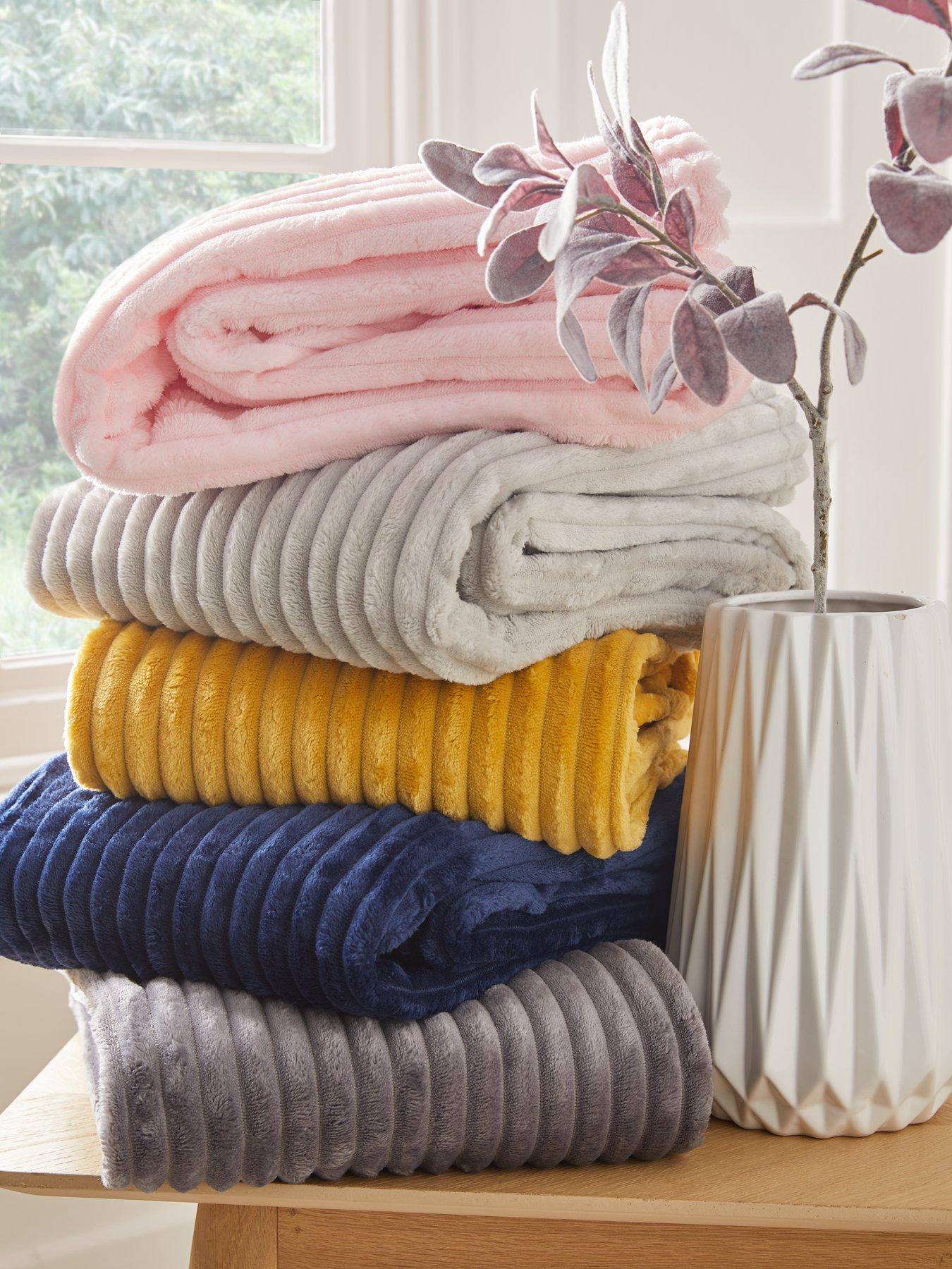 Image 2 of 3 of Everyday Ribbon Velour Throw