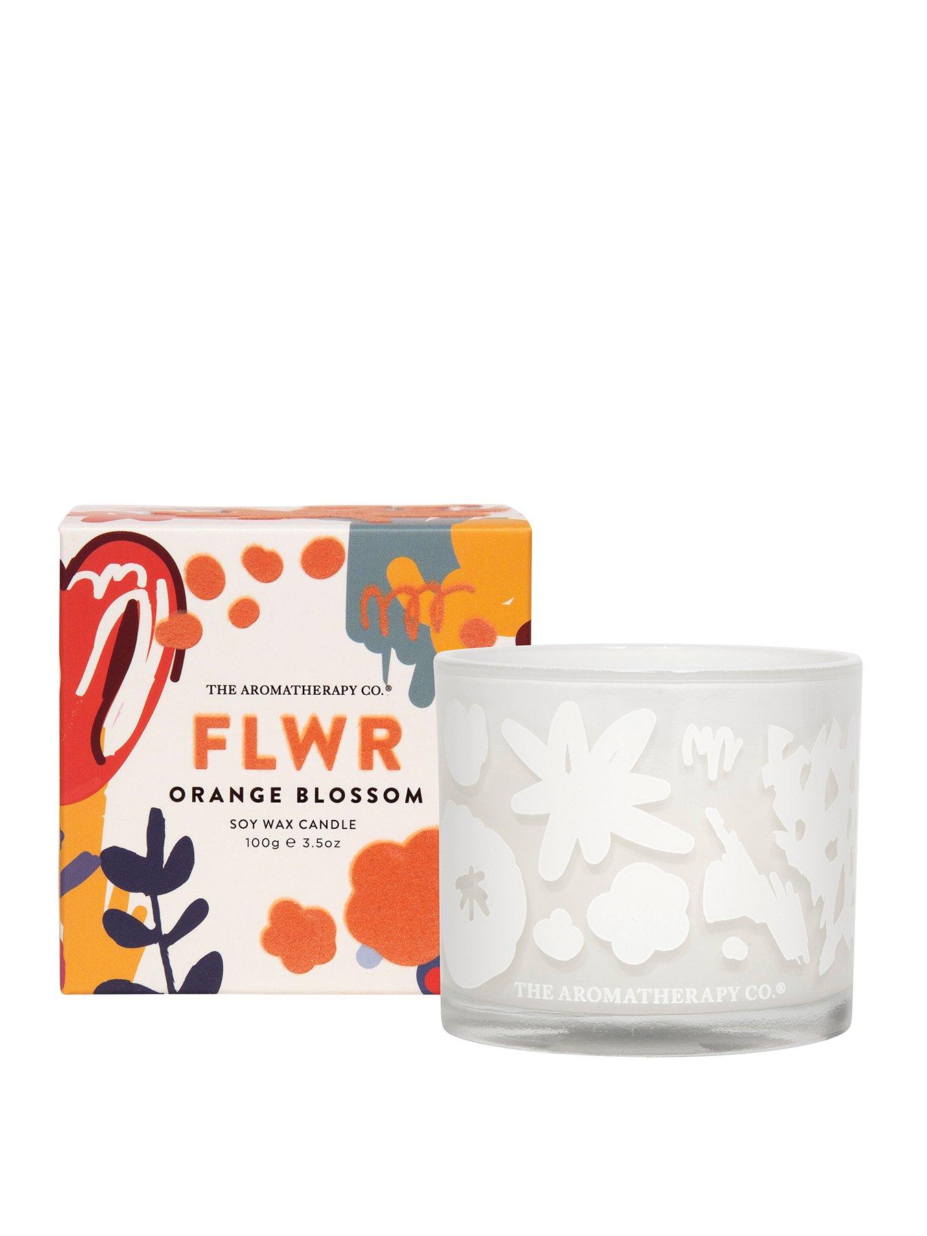 Product photograph of The Aromatherapy Co Flwr Soy Wax Candle - Orange Blossom from very.co.uk