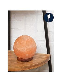 Product photograph of Hestia Himalayan Rock Salt Sphere Lamp from very.co.uk