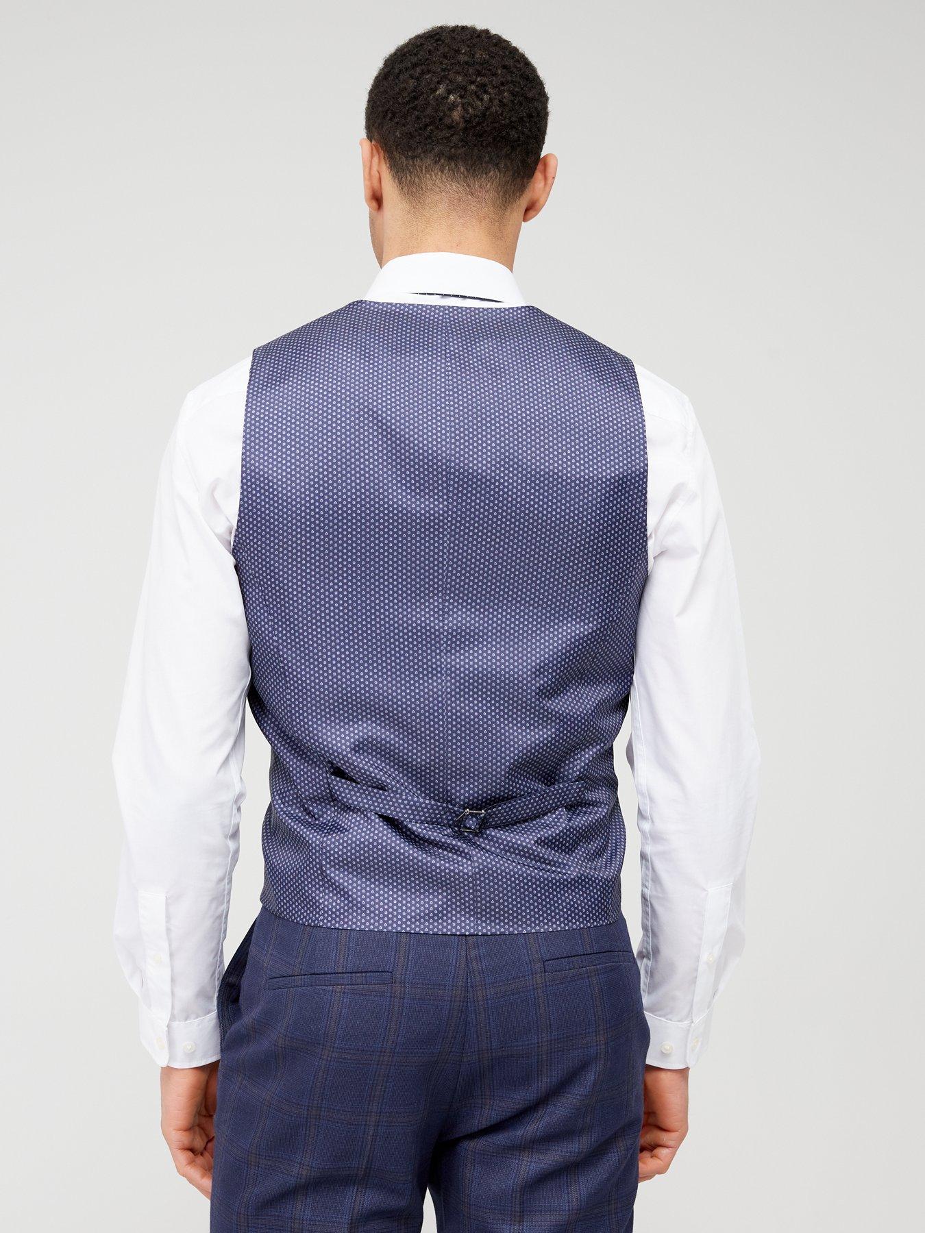 Image 2 of 4 of Very Man Check Waistcoat - Navy