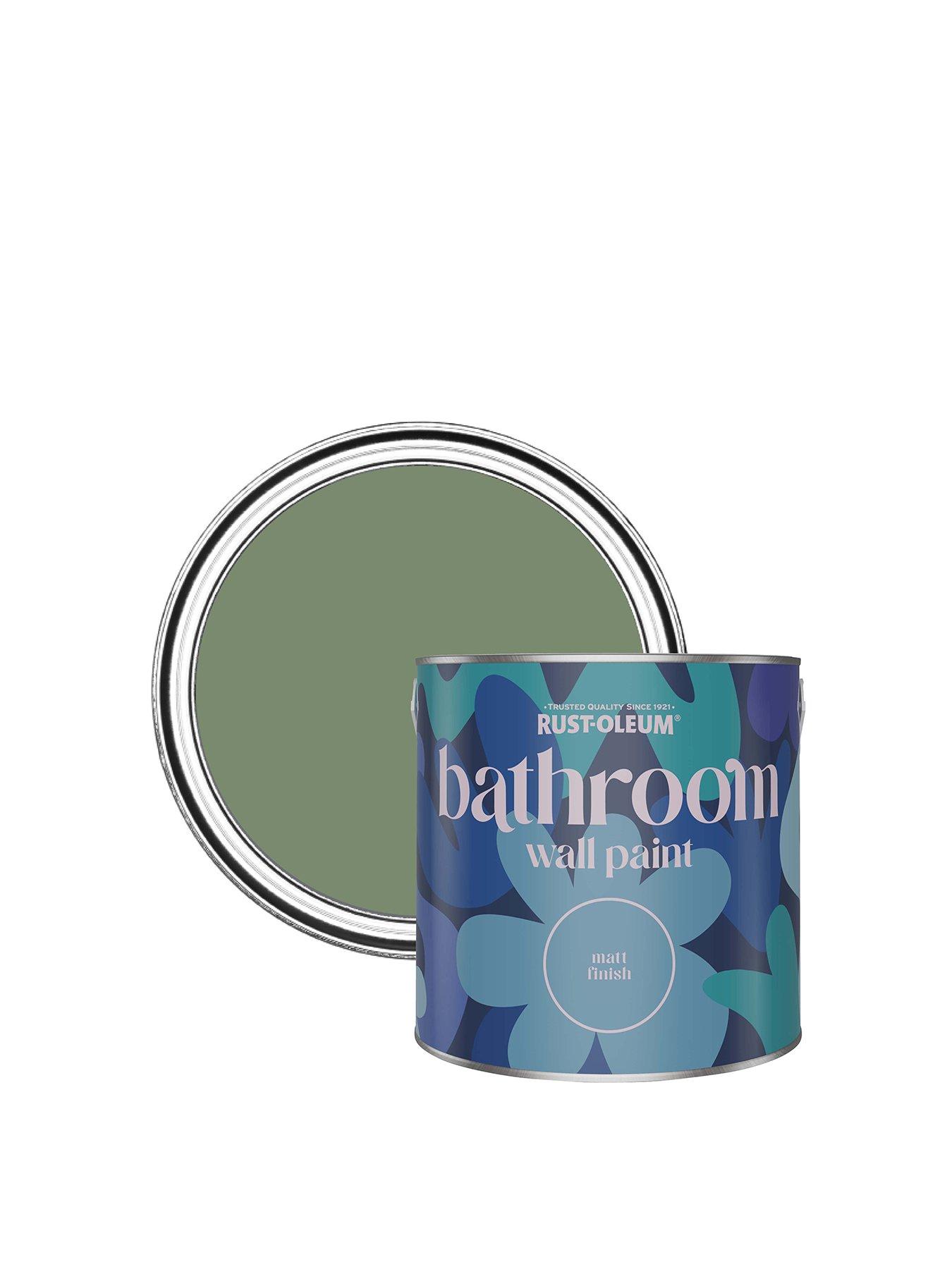 Product photograph of Rust-oleum Bathroom Wall Paint In All Green Ndash 2 5-litre Tin from very.co.uk