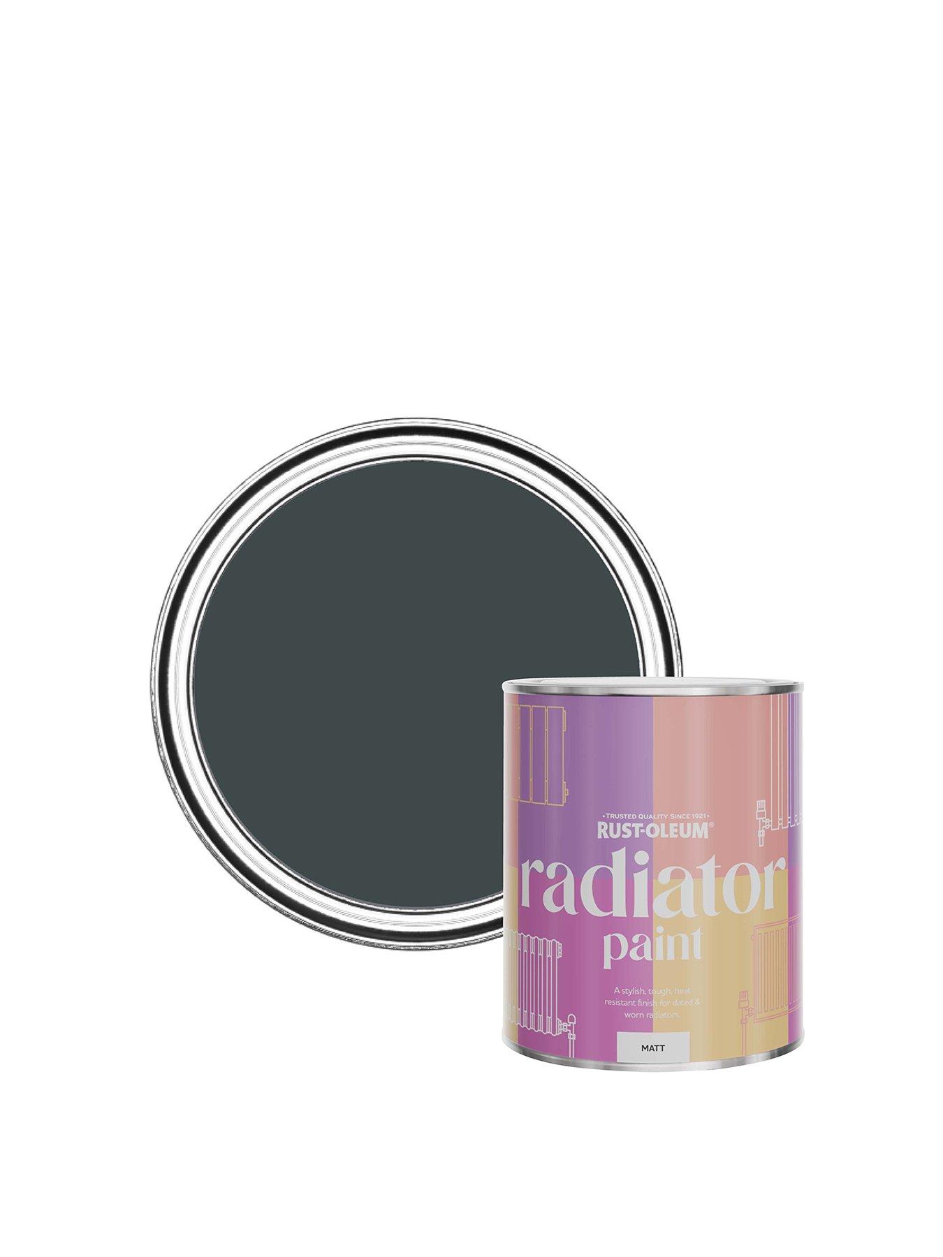 Product photograph of Rust-oleum Matt Finish 750 Ml Radiator Paint Ndash Black Sand from very.co.uk