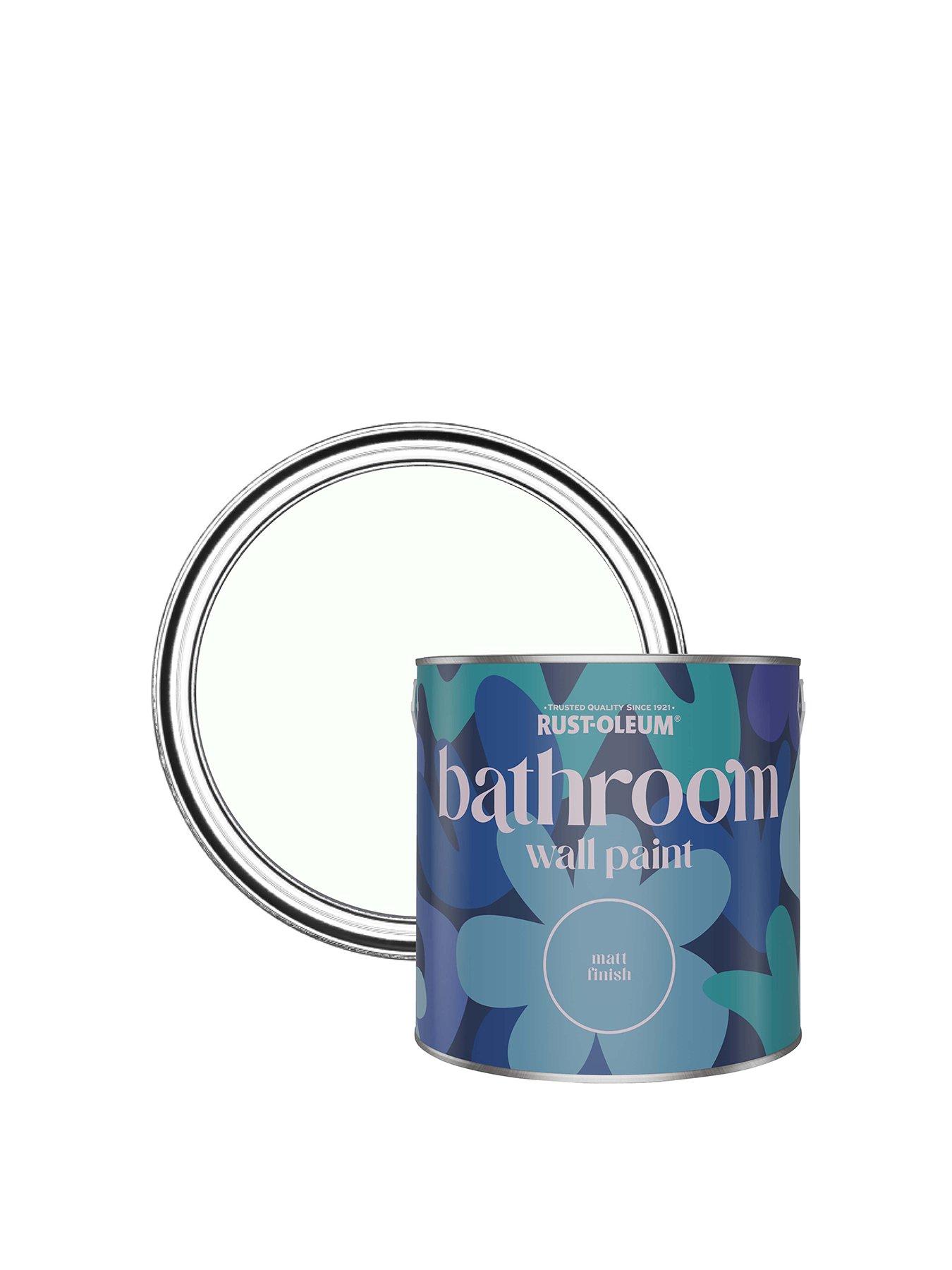 Product photograph of Rust-oleum Bathroom Wall Paint In Chalk White Ndash 2 5-litre Tin from very.co.uk