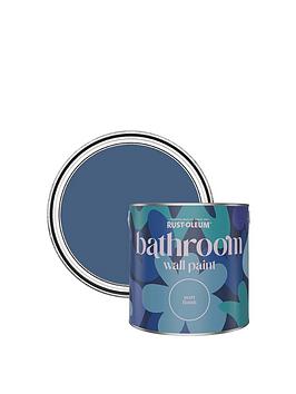 Product photograph of Rust-oleum Bathroom Wall Paint In Ink Blue Ndash 2 5-litre Tin from very.co.uk