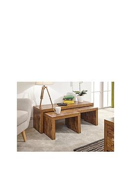 Product photograph of Gfw Jakarta Long John Nest Of Tables from very.co.uk