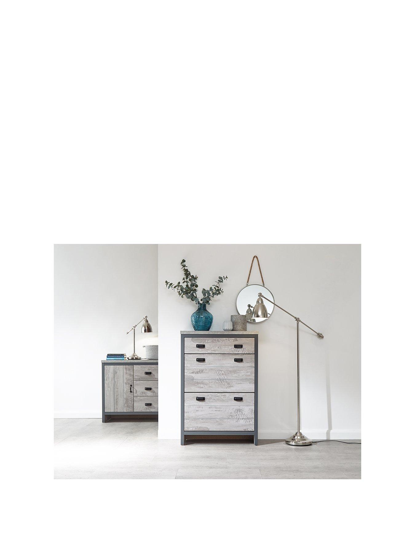 undefined Boston 2 Tier 1 Drawer Shoe Cabinet