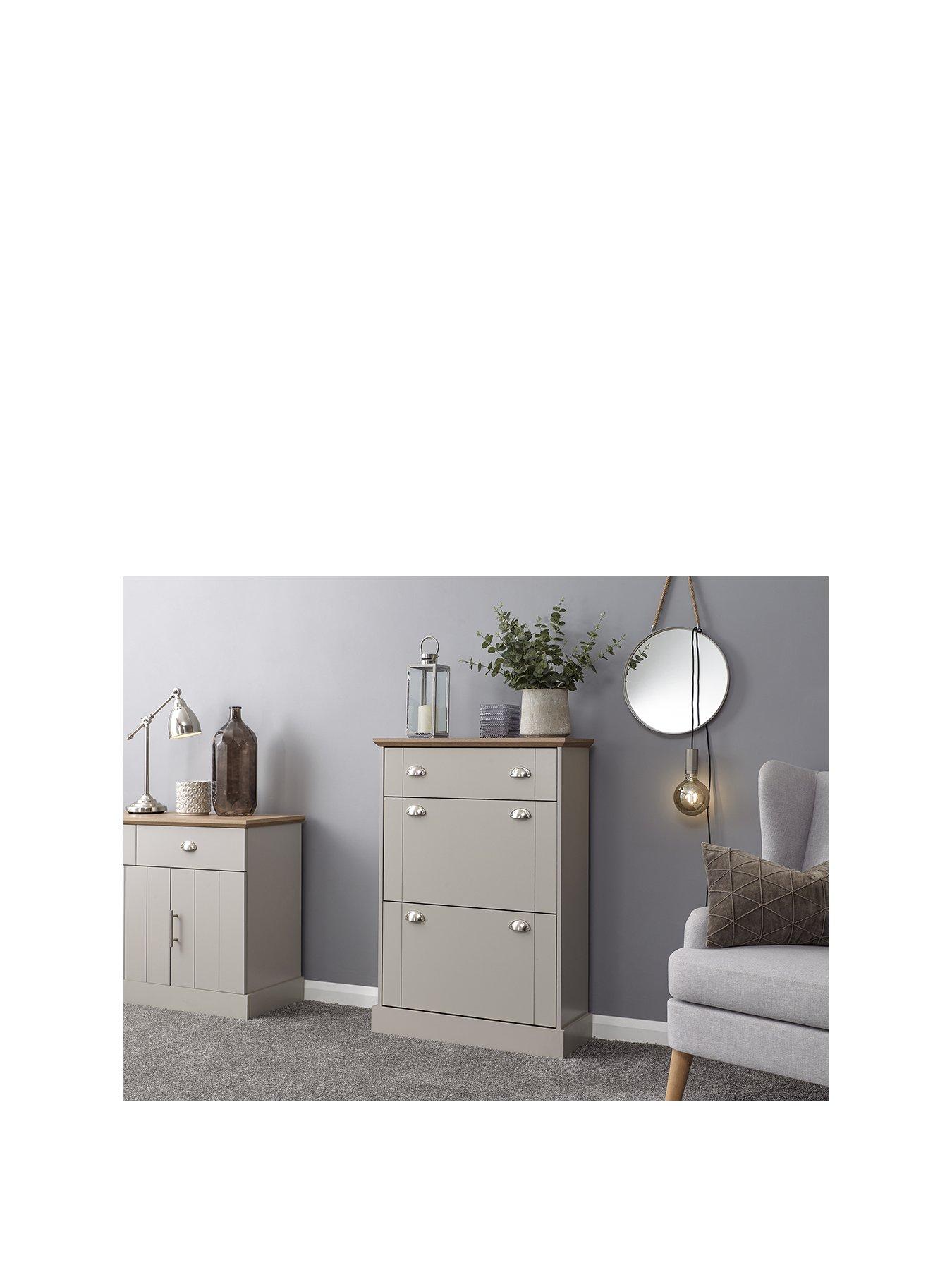 undefined Kendal Deluxe Shoe Cabinet - Grey