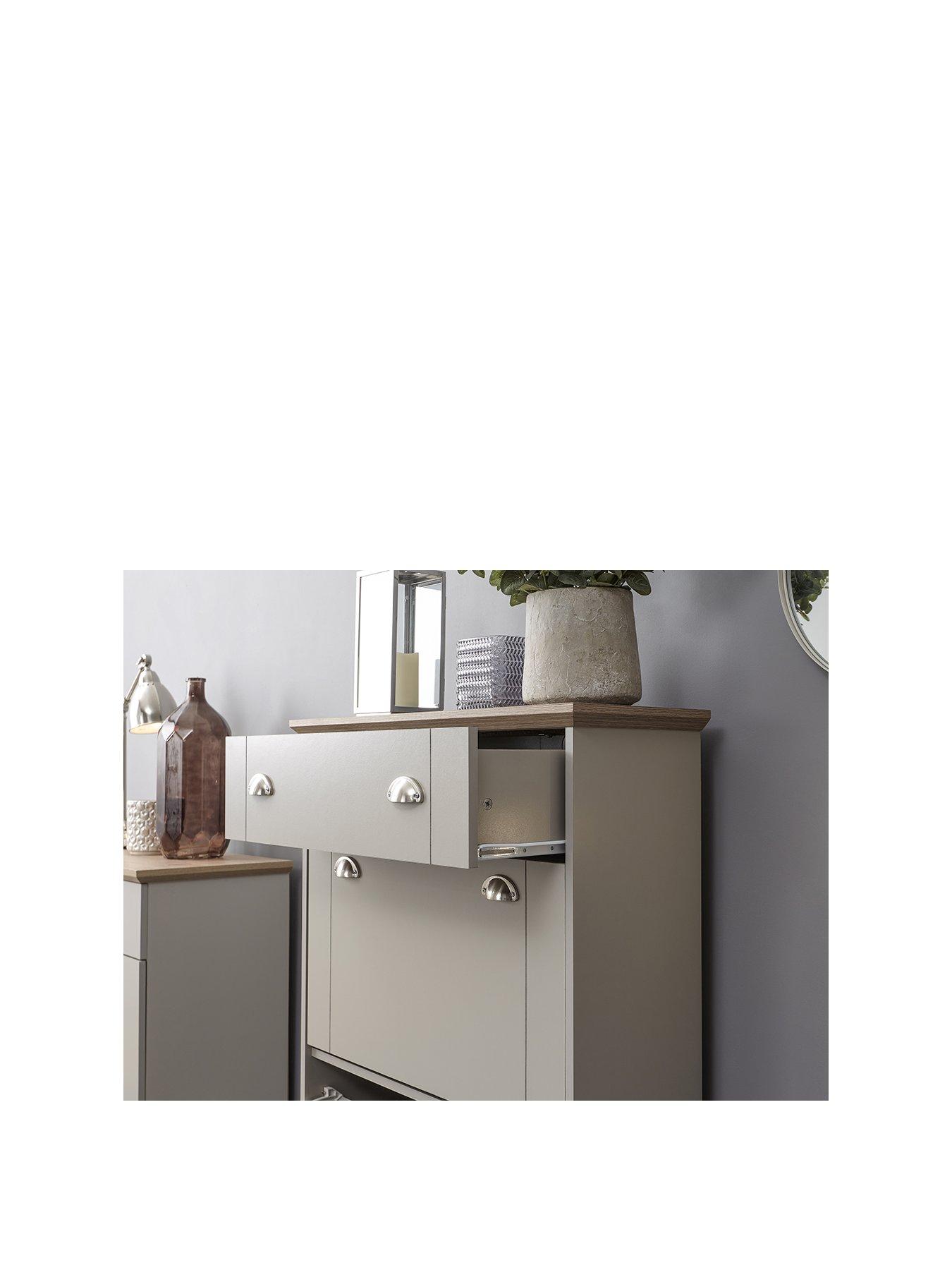 Image 3 of 6 of GFW Kendal Deluxe Shoe Cabinet - Grey