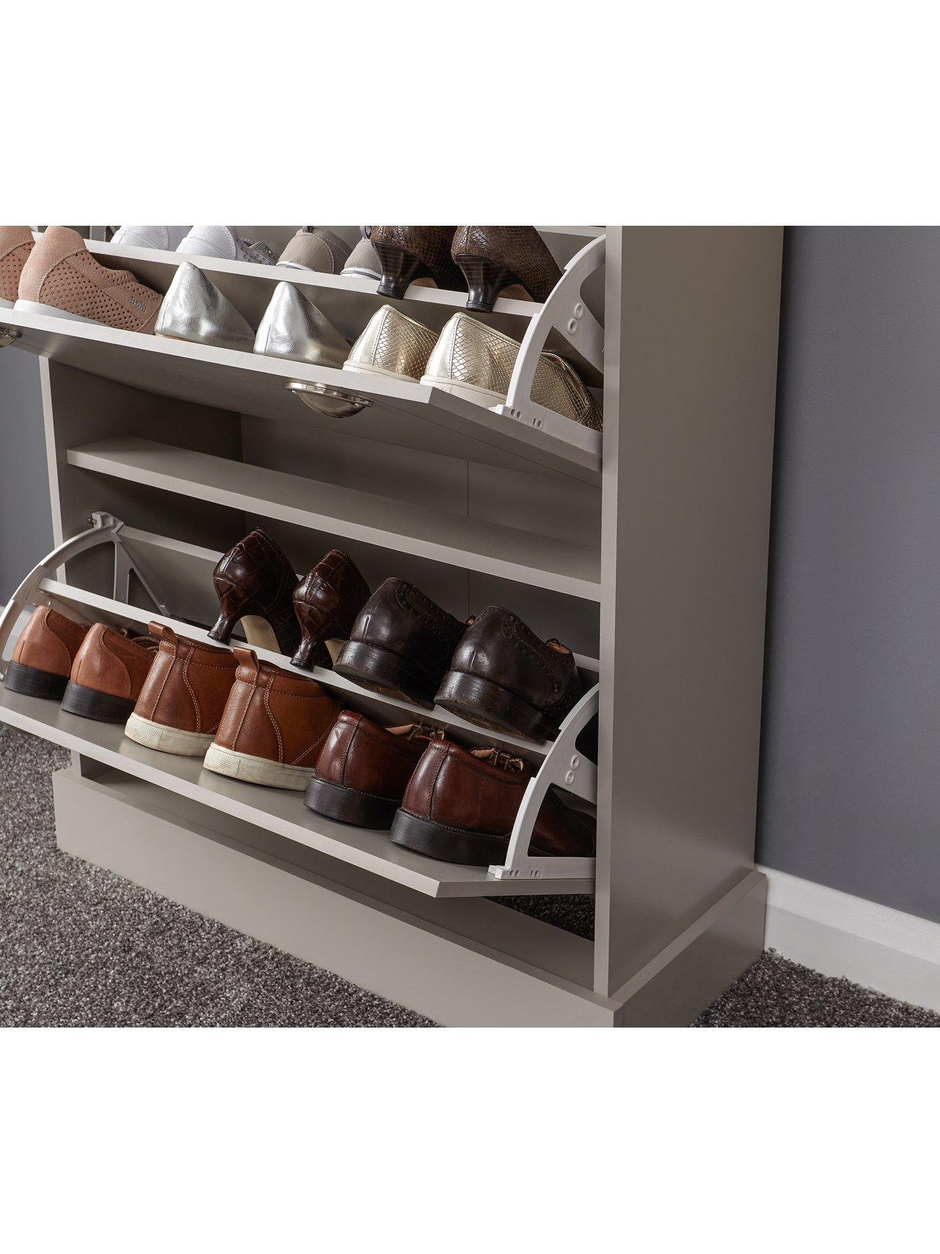Image 6 of 6 of GFW Kendal Deluxe Shoe Cabinet - Grey