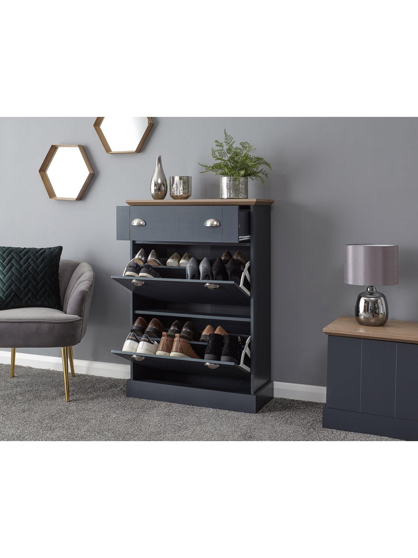 Image 2 of 6 of GFW Kendal Deluxe Shoe Cabinet - Blue