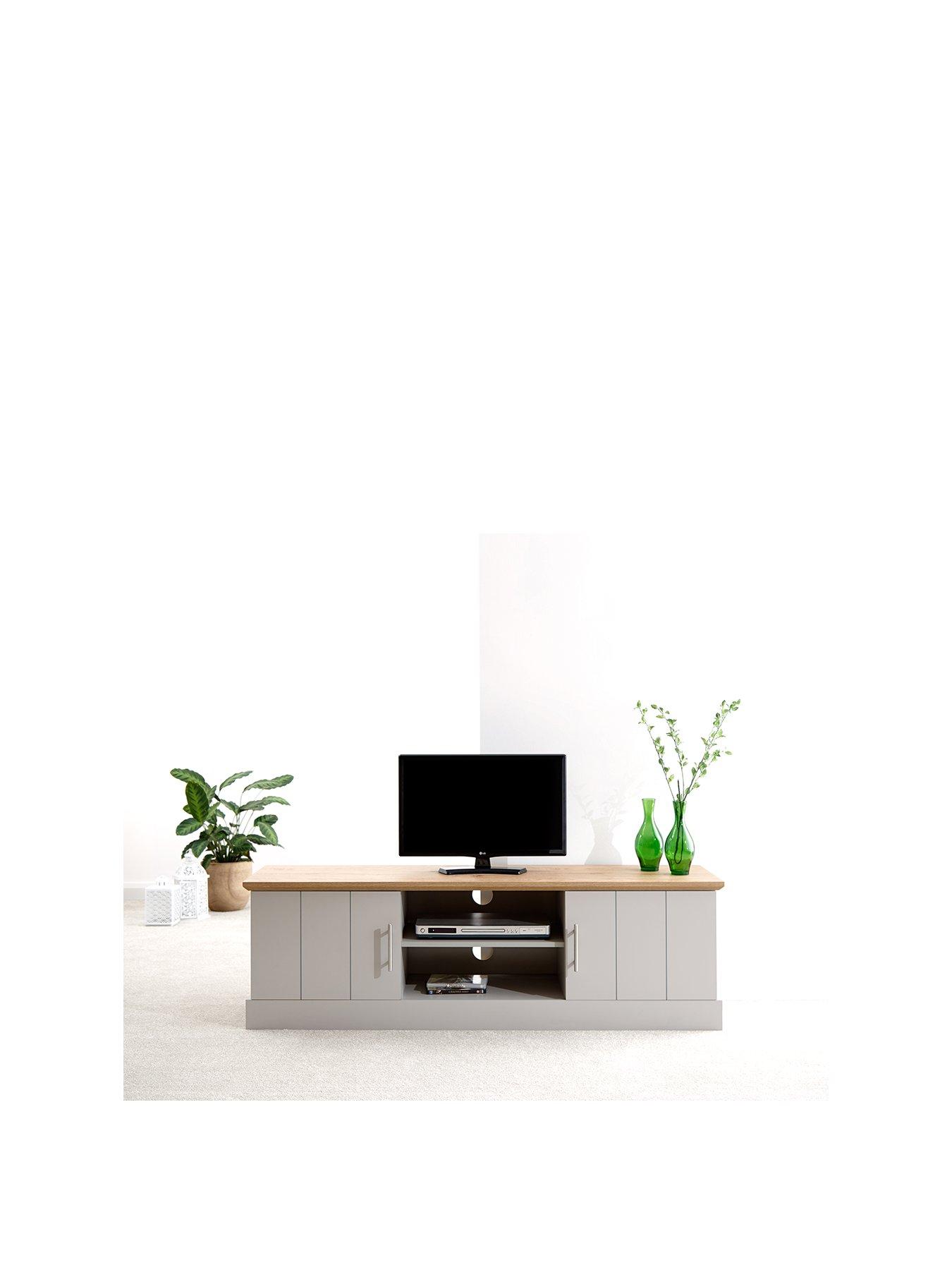 undefined Kendal Large TV Unit - fits up to 65 inch TV - Grey