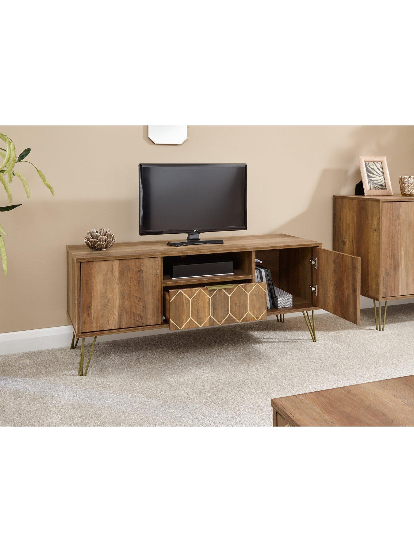 Image 1 of 6 of GFW Orleans 2 Door,&nbsp;1 Drawer&nbsp;TV Stand - fits up to 50 inch TV