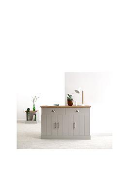 Product photograph of Gfw Kendal Large Sideboard - Grey from very.co.uk