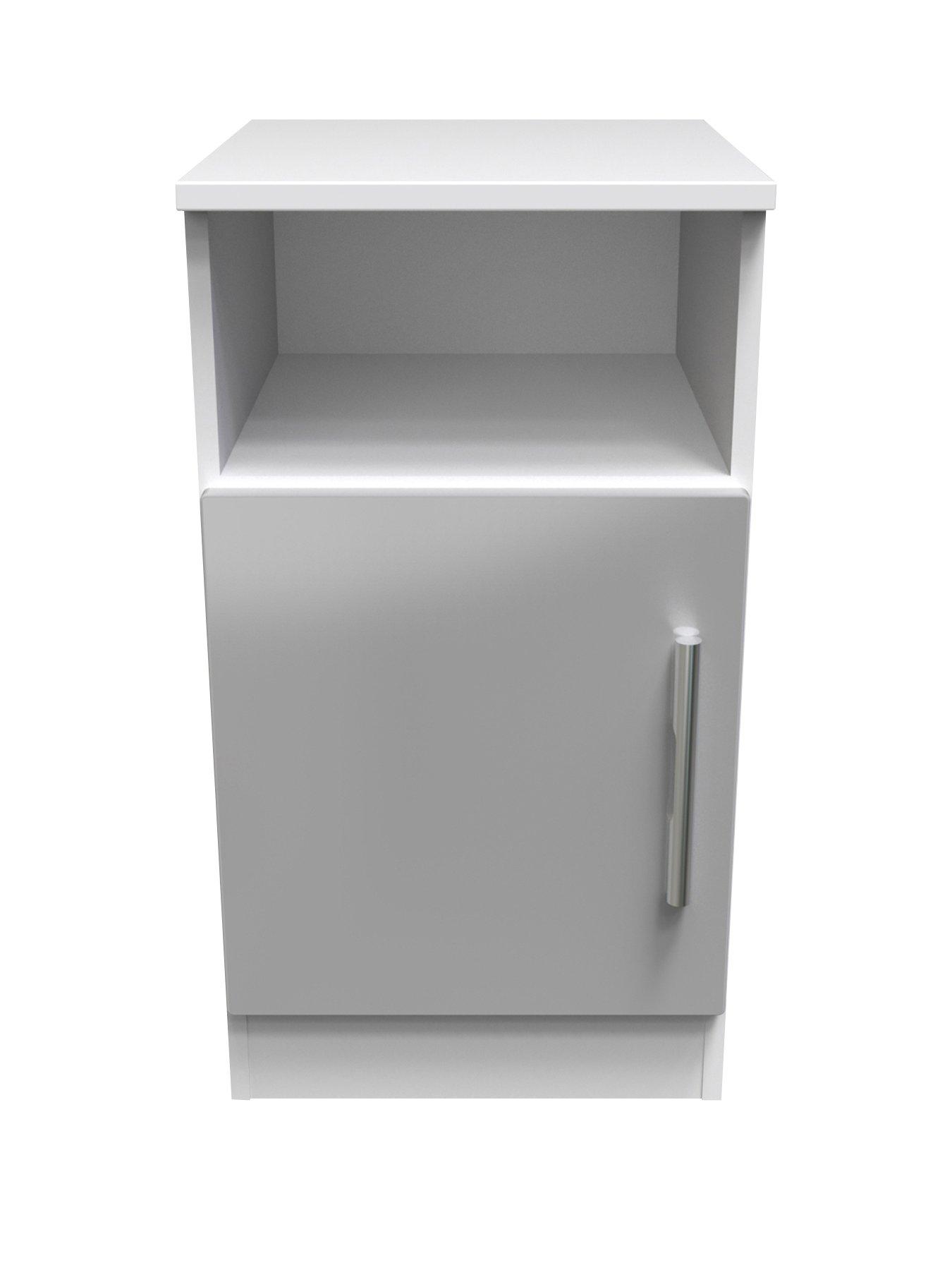 Product photograph of Swift Montreal Ready Assembled 1 Door Bedside Cabinet from very.co.uk