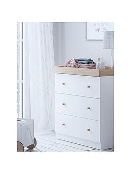 Product photograph of Little Acorns Burlington 3 Draw Dresser from very.co.uk