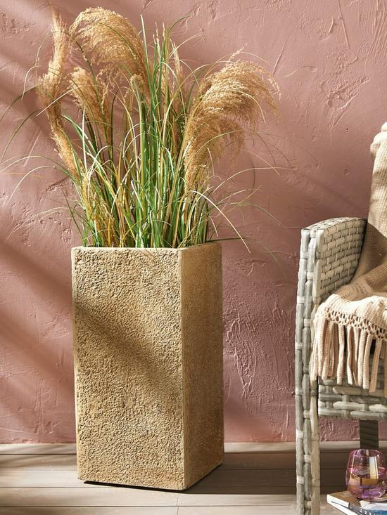 front image of very-home-tall-fibre-clay-planter-55cm-h