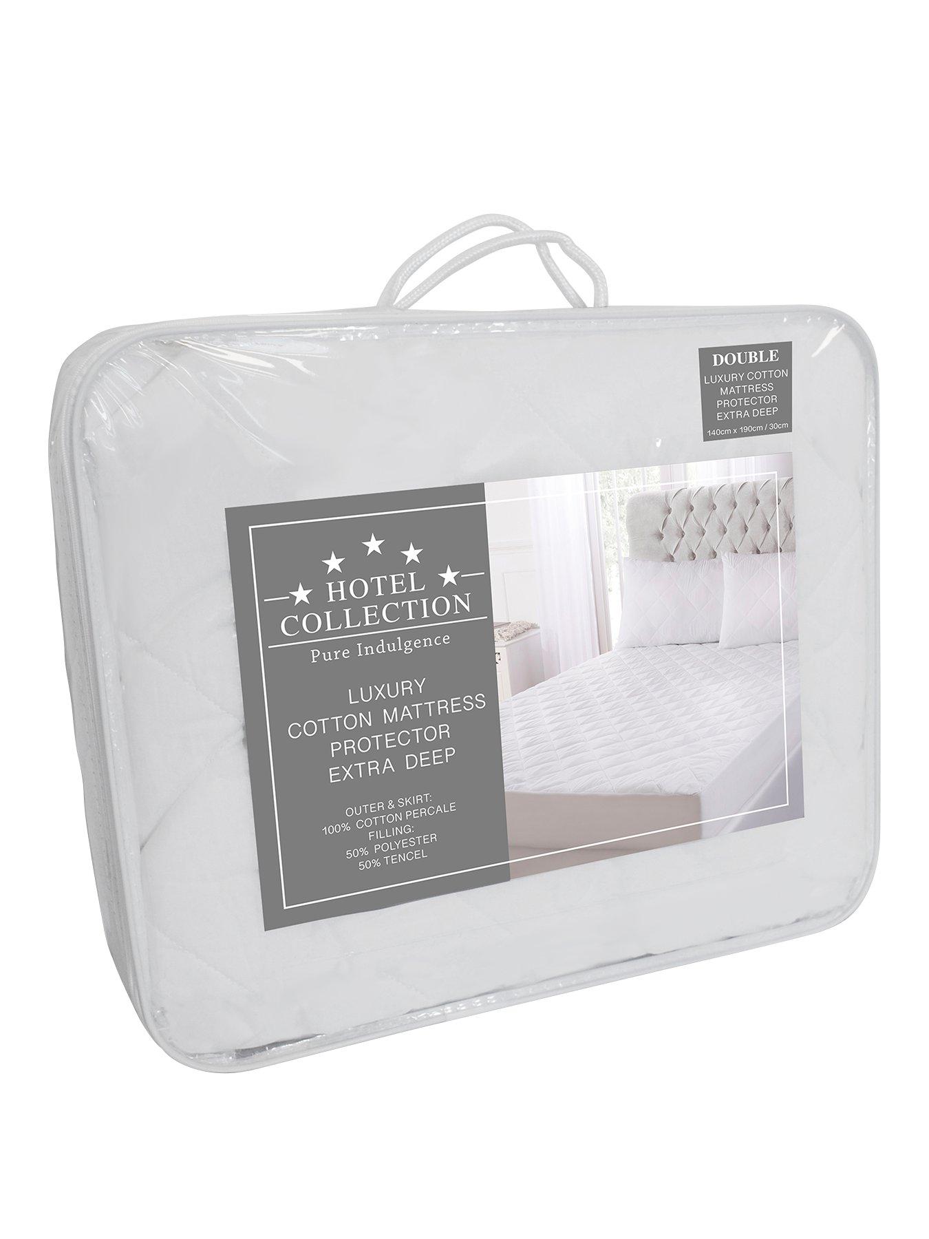 Very Home Hotel Collection Extra Deep 30cm Mattress Protector Sk - White