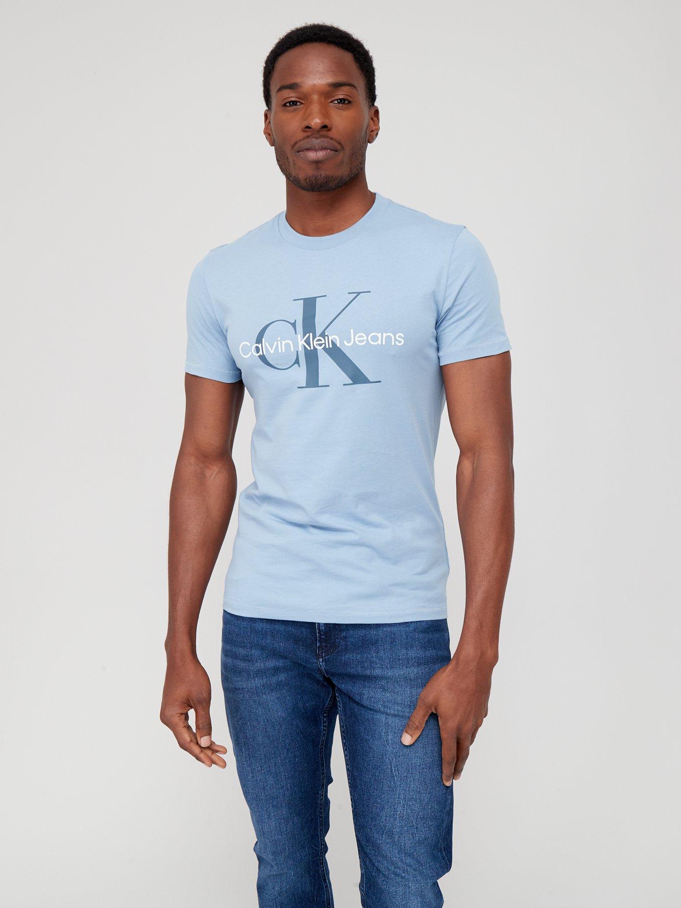 Calvin Klein Jeans Seasonal Monologo T Shirt Light Blue very