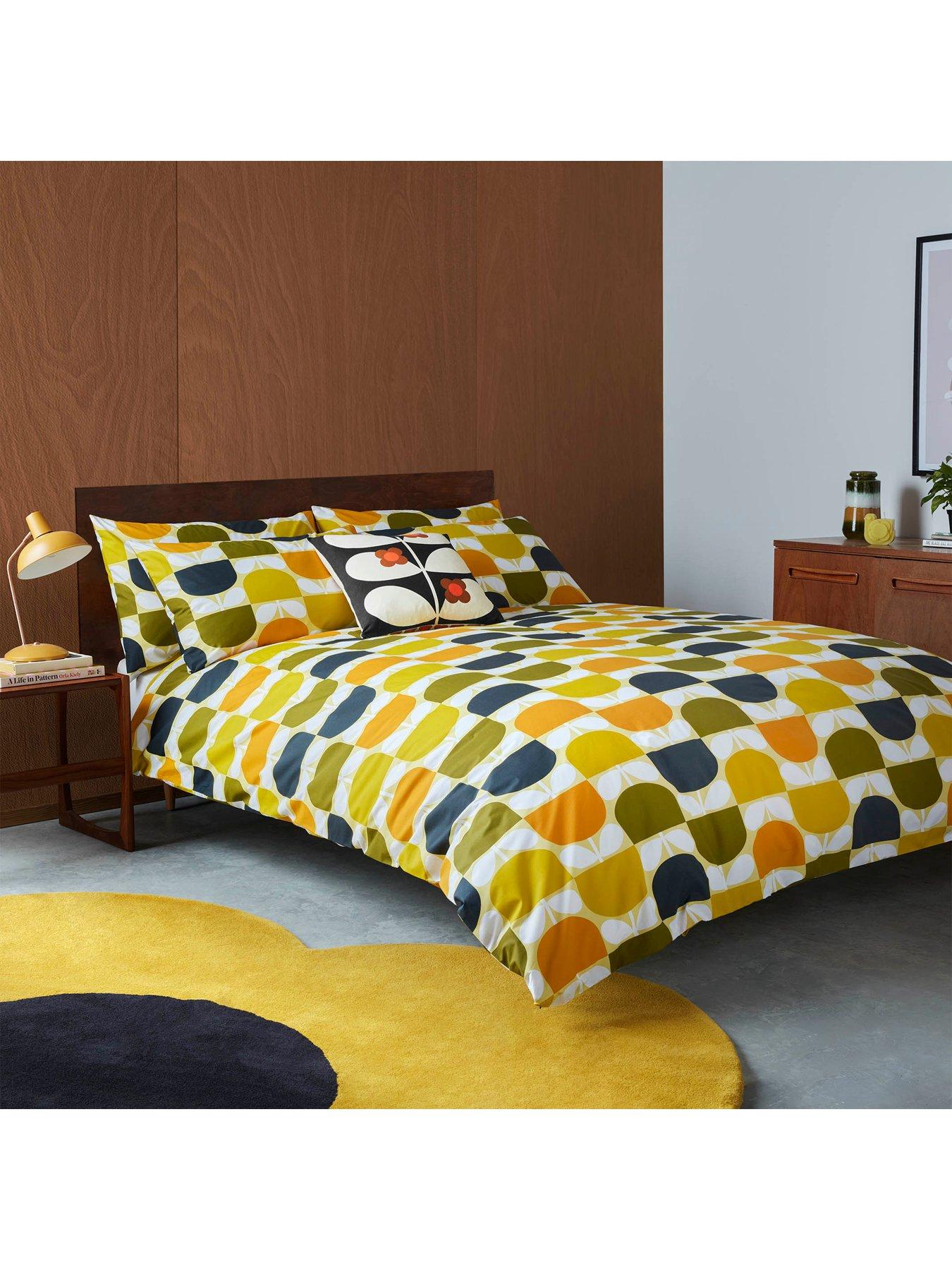 Product photograph of Orla Kiely Block Stem 100 Cotton Duvet Cover Set from very.co.uk