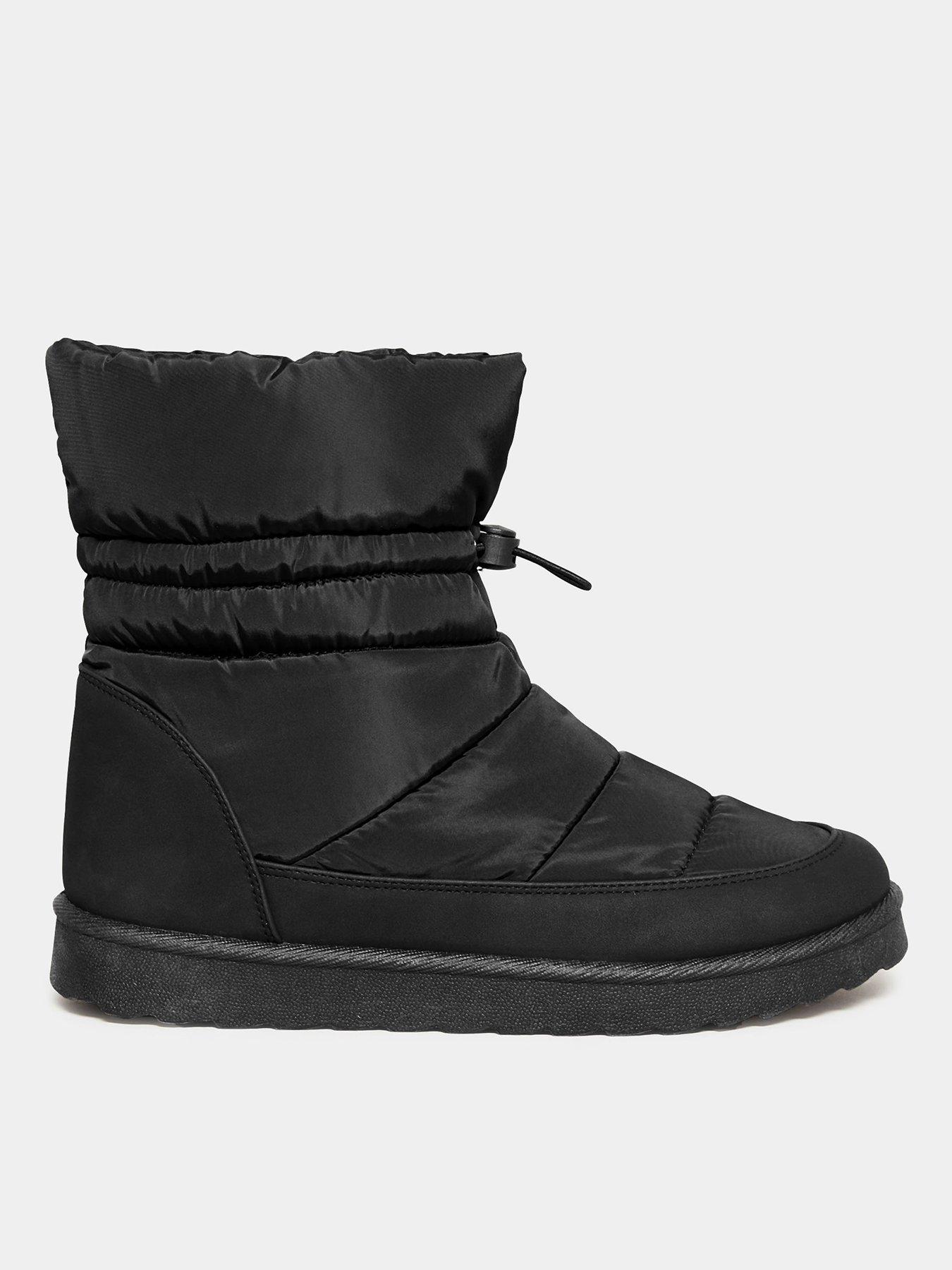 Extra Wide Fit Padded Snow Boot Black