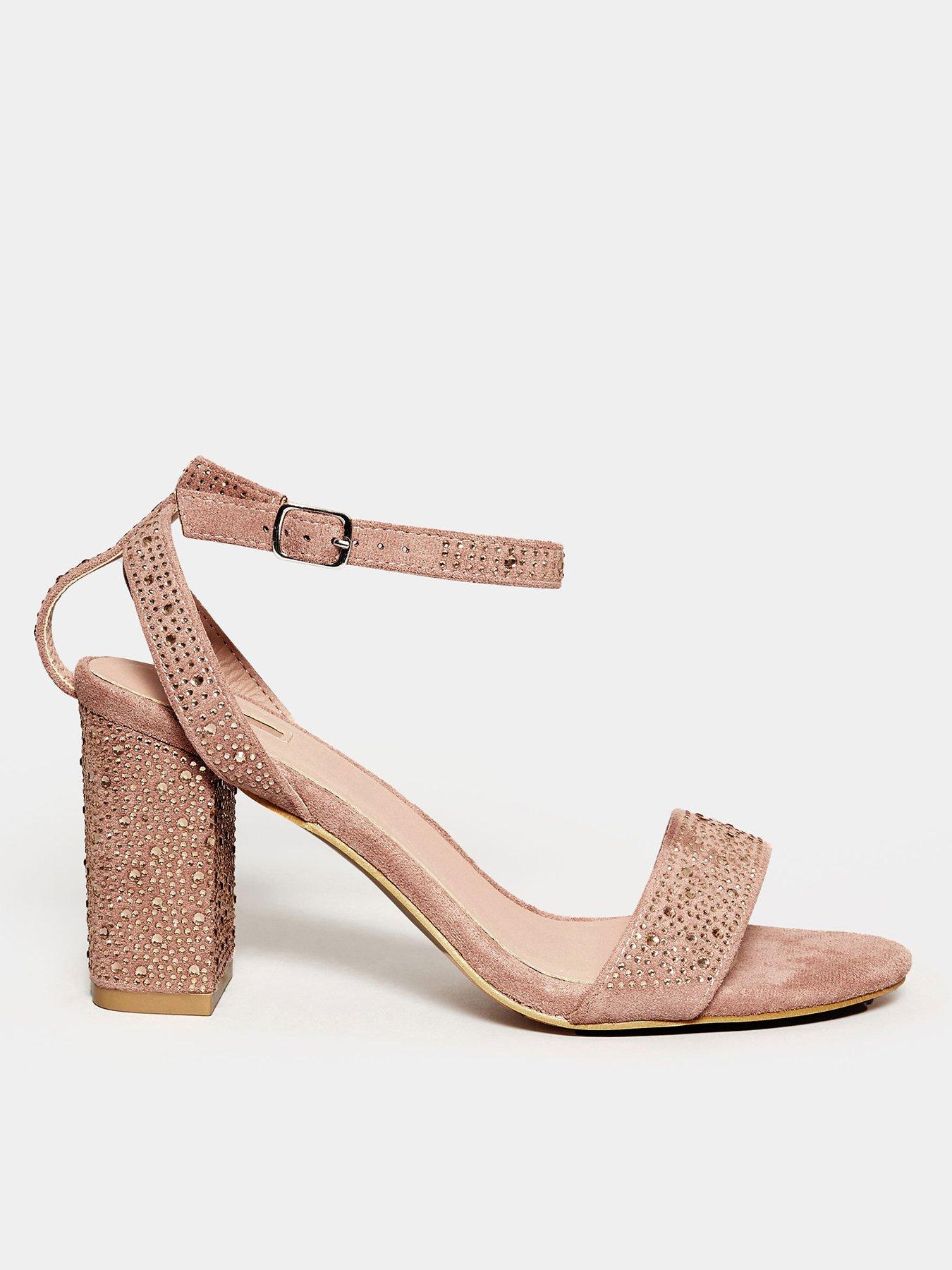 Blush pink store wide fit sandals