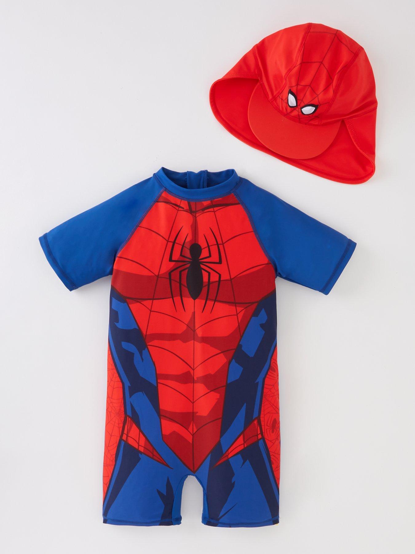 adidas x Marvel's Spider-Man Swimsuit - White, Kids' Swim