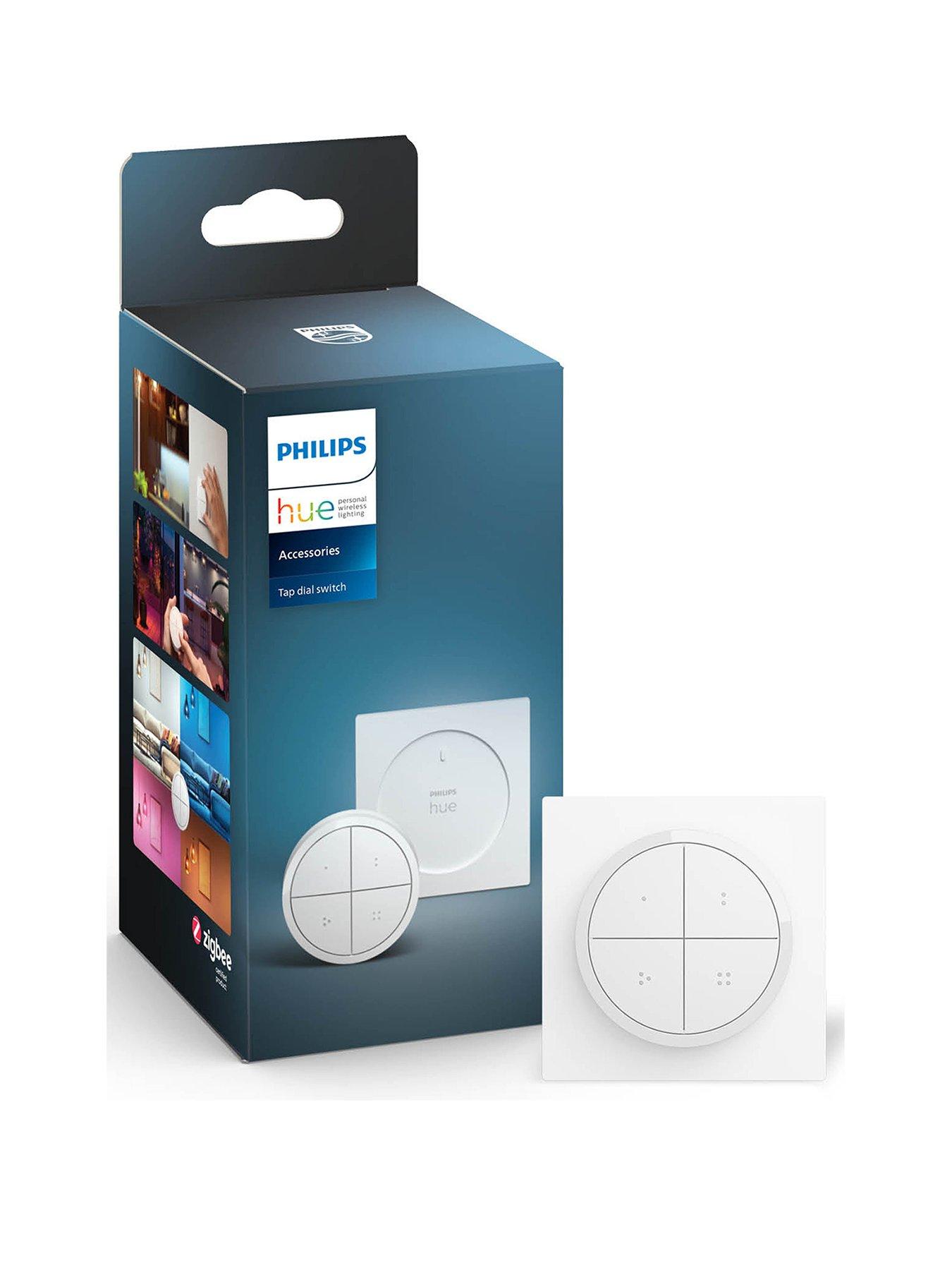 Philips Hue Smart Dimmer Switch with Remote, White - 1 Pack - Turns Hue  Lights On, Off, Dims or Brightens - Requires Hue Bridge - Easy, No-Wire  Installation 