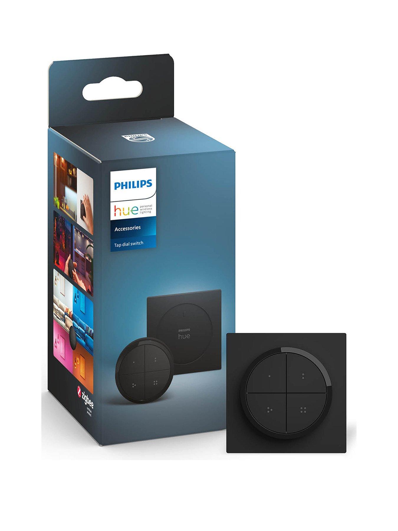 Product photograph of Philips Hue Tap Dial Switch Eu Black from very.co.uk