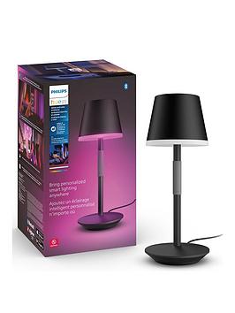 Product photograph of Philips Hue Hue Belle Portable Lamp Black Eu Uk from very.co.uk