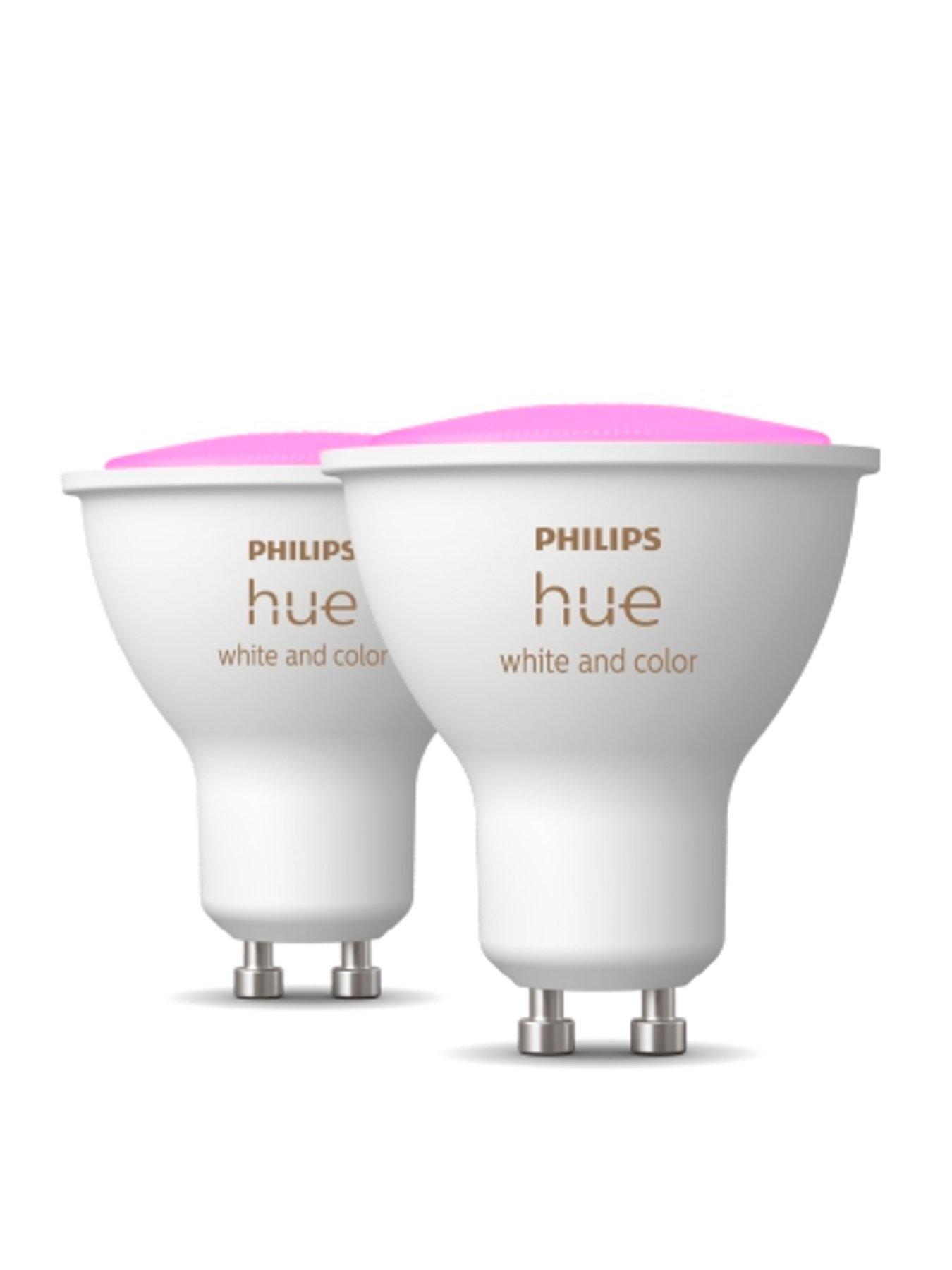 Product photograph of Philips Hue Wca 5 7w Gu10 Spotlights 2-pack Uk from very.co.uk