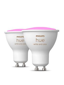 Product photograph of Philips Hue Wca 5 7w Gu10 Spotlights 2-pack Uk from very.co.uk