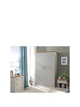 Product photograph of Gfw Kendal 3 Door 3 Drawer Wardrobe from very.co.uk