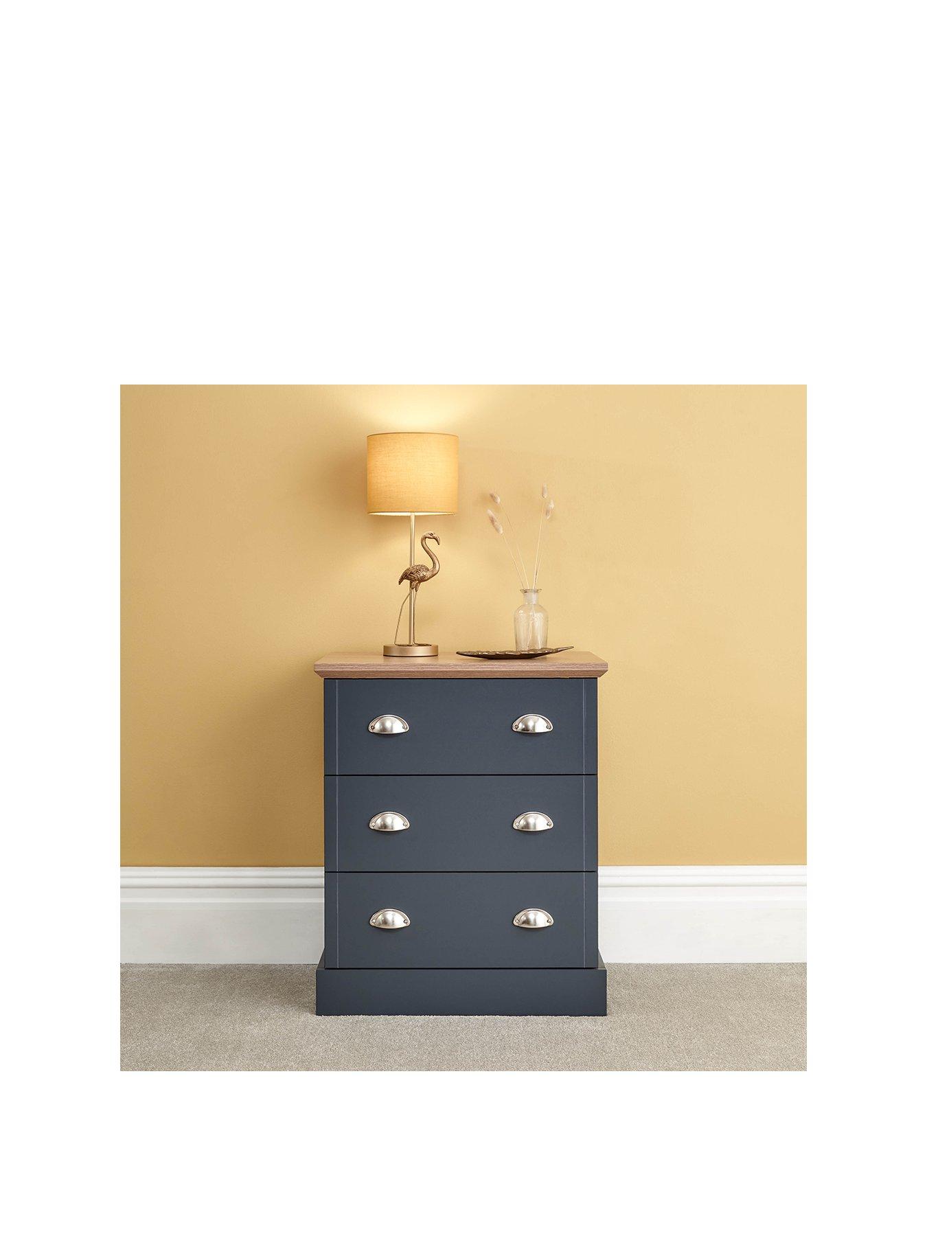 undefined Kendal 3 Drawer Chest - Grey