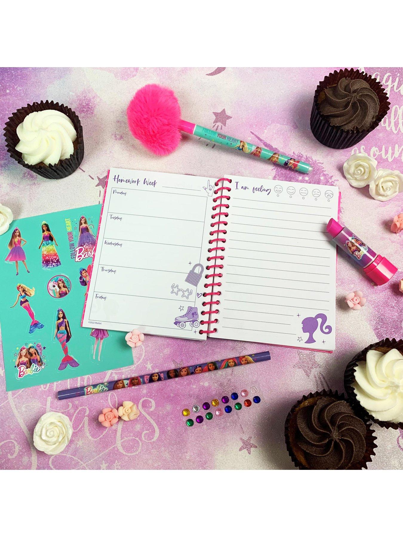 barbie homework journal set