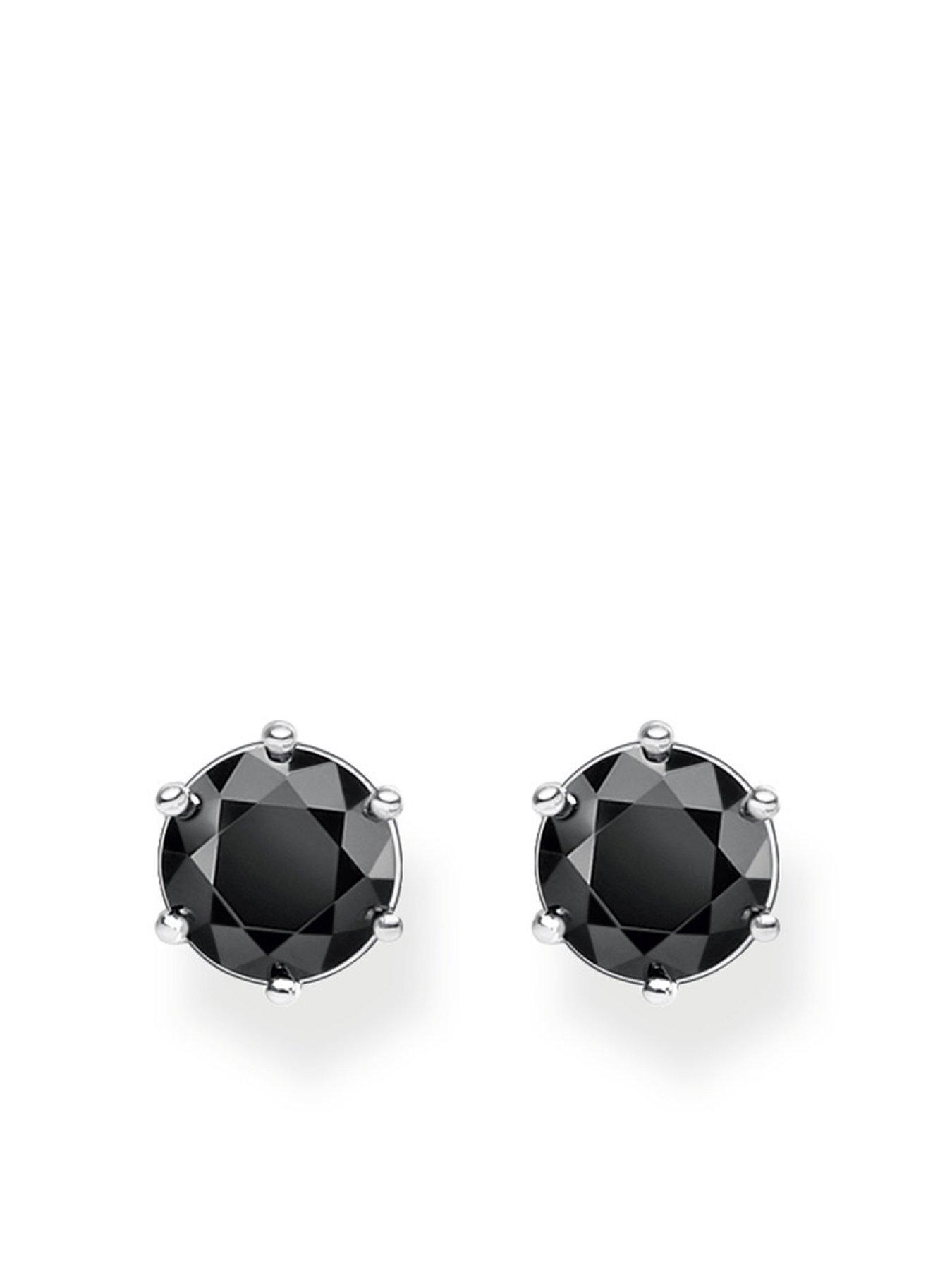 Thomas Sabo Orecchino da donna pendente pietre bianche argento, argento sterling 925