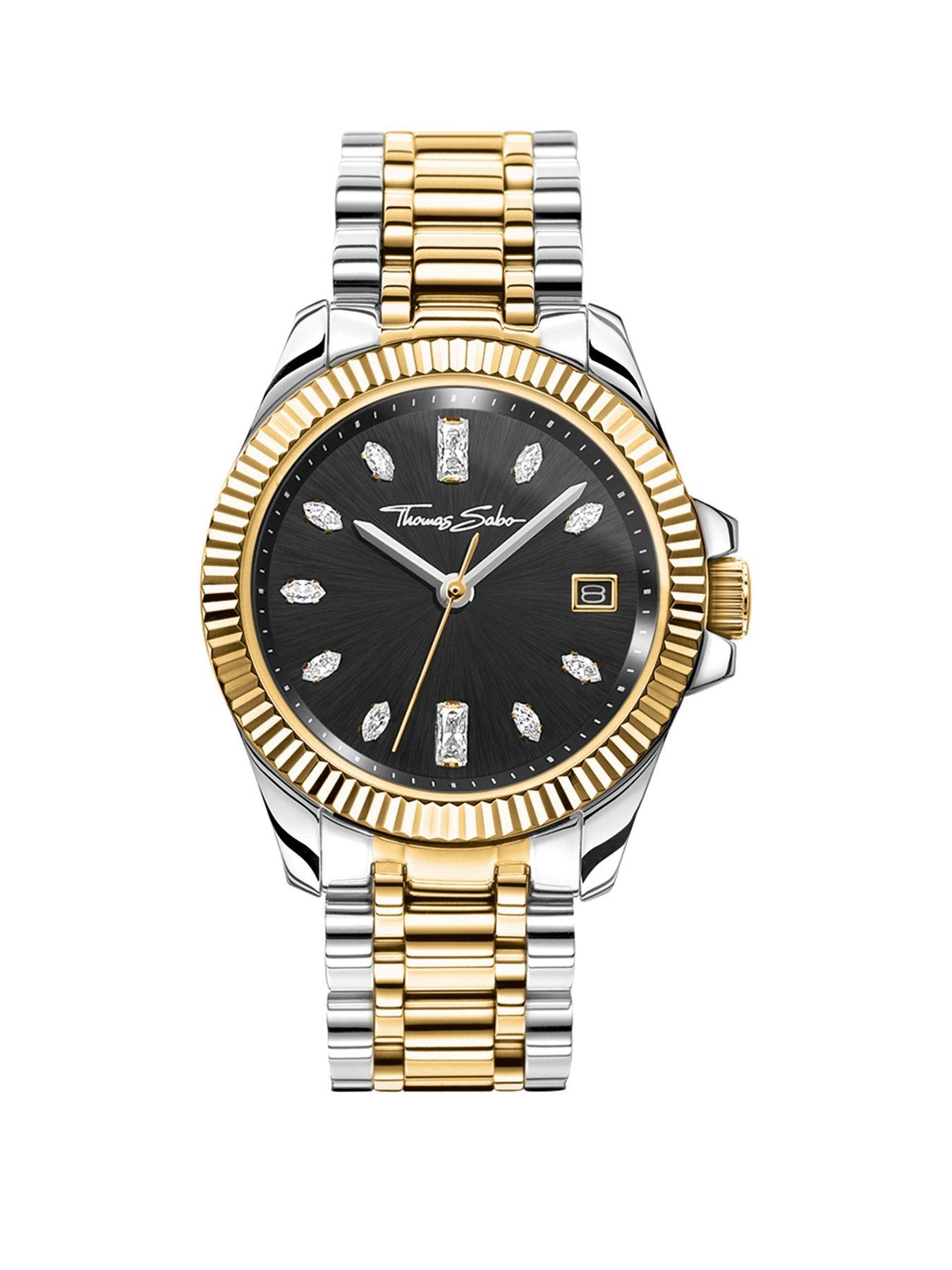 Product photograph of Thomas Sabo Two Tone Watch from very.co.uk