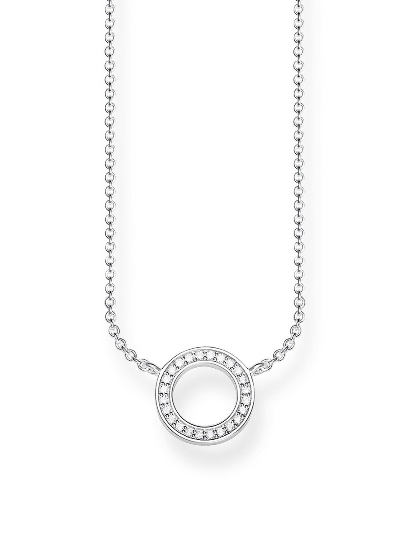 Product photograph of Thomas Sabo Small Circle Necklace from very.co.uk