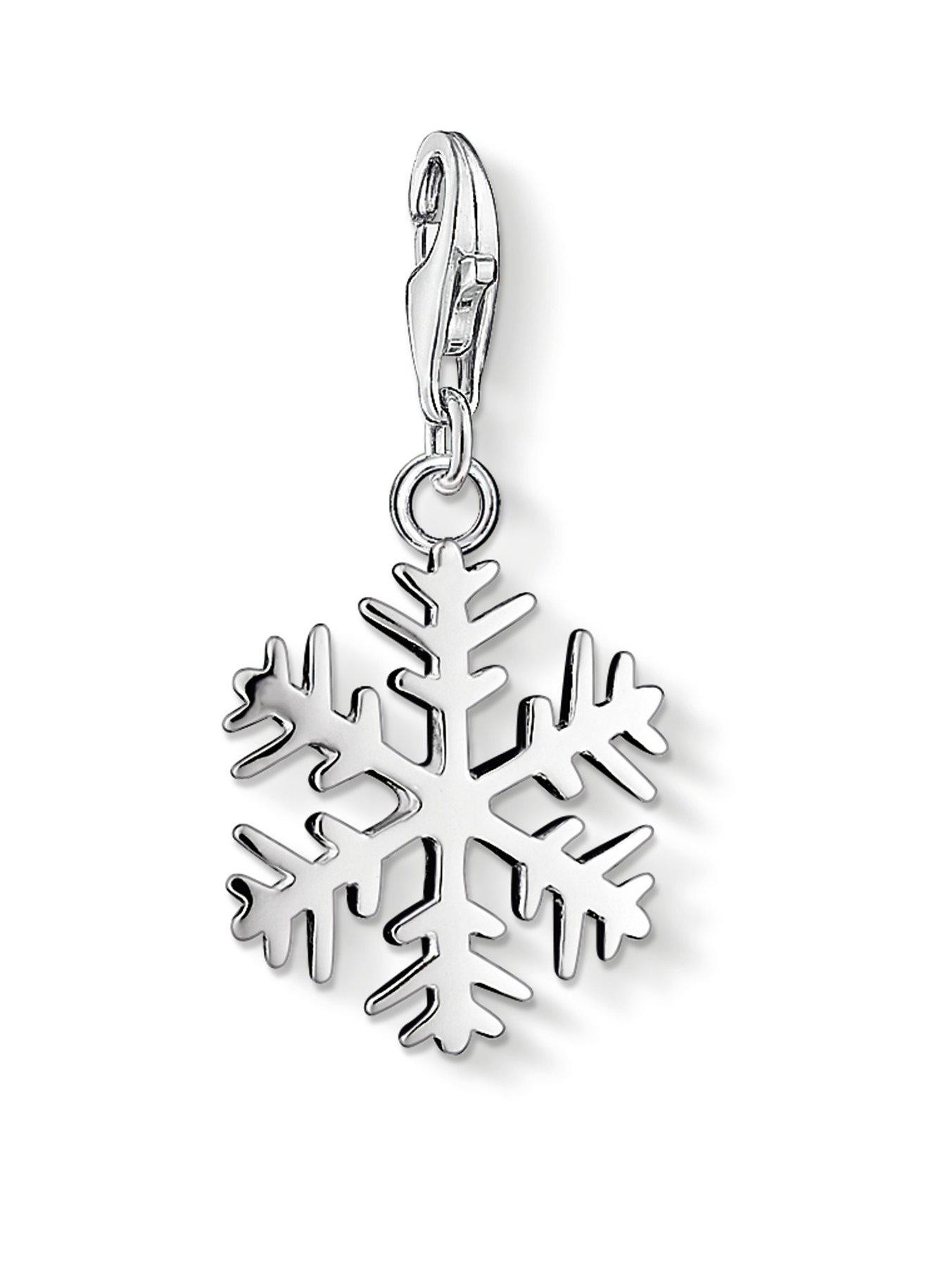 Product photograph of Thomas Sabo Snowflake Charm Pendant from very.co.uk