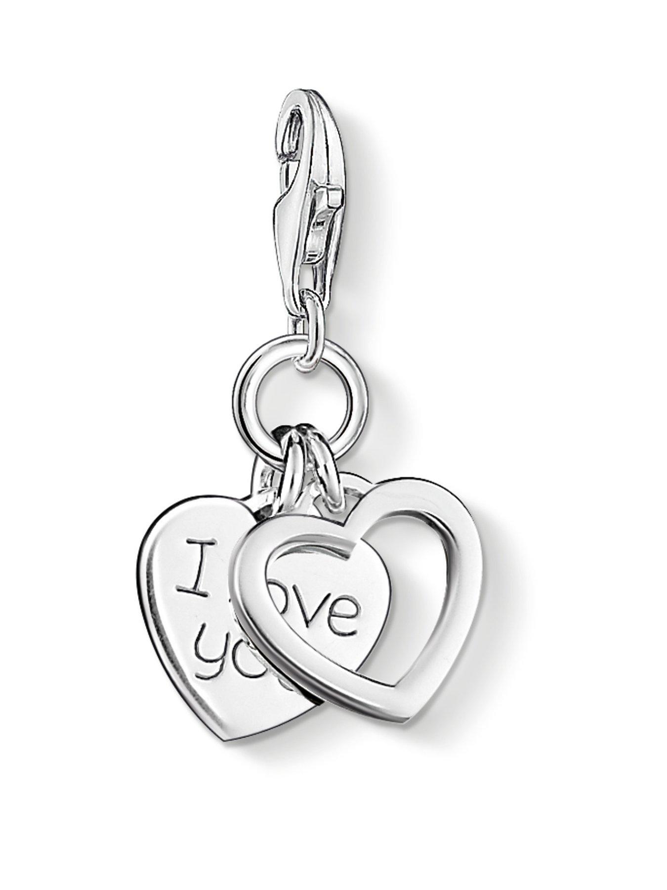 Product photograph of Thomas Sabo I Love You Charm Pendant from very.co.uk