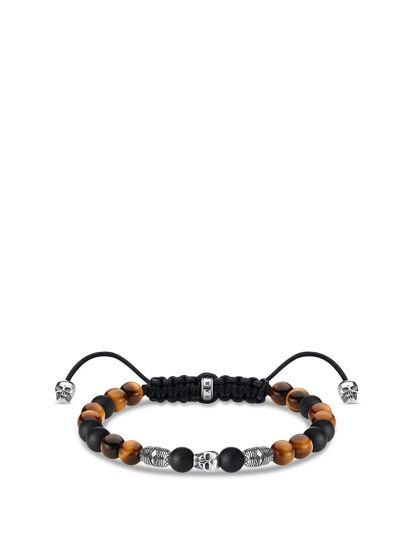 Product photograph of Thomas Sabo Skull Bracelet from very.co.uk