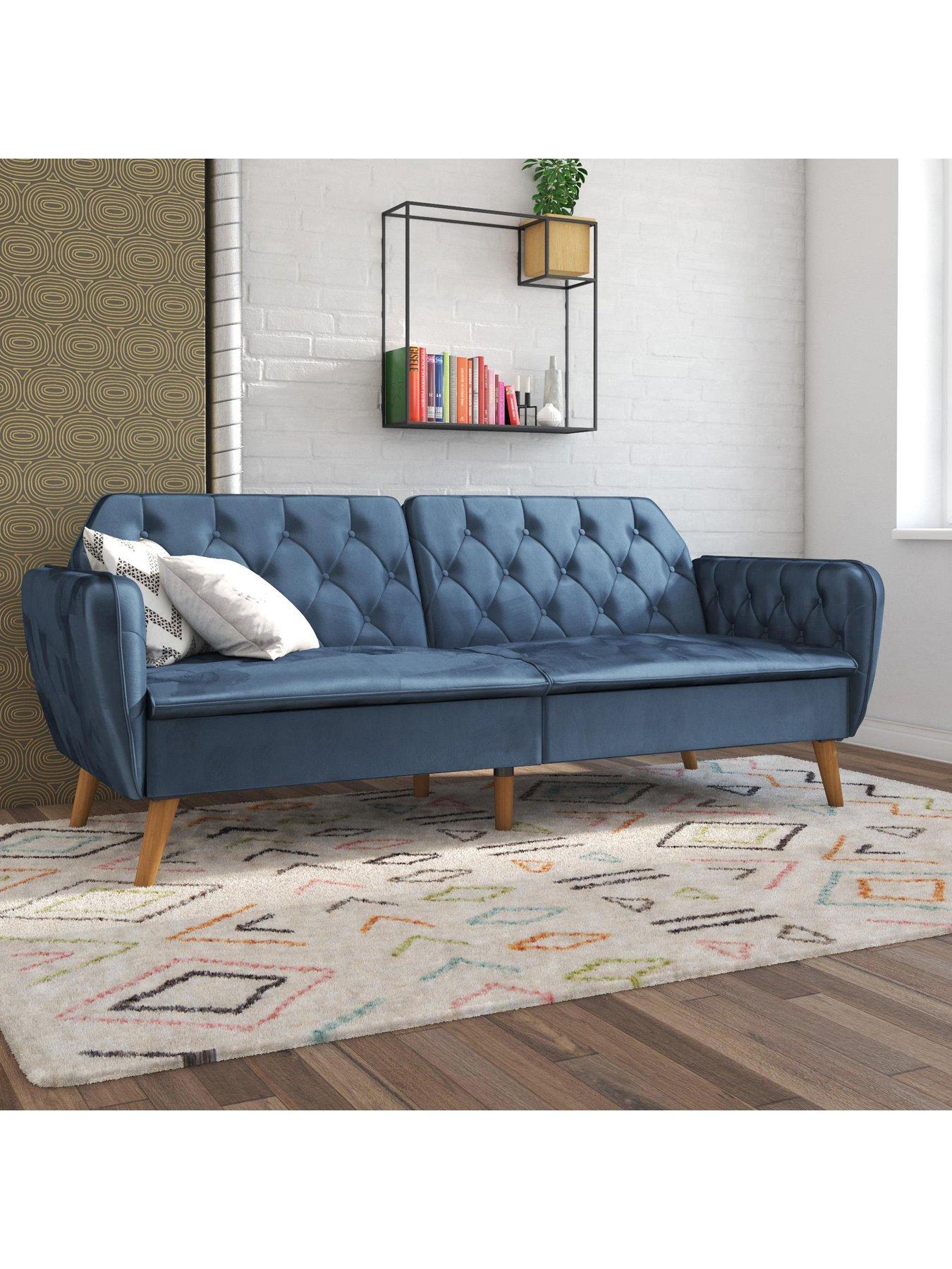 Product photograph of Very Home Tallulah Fabric Futon from very.co.uk