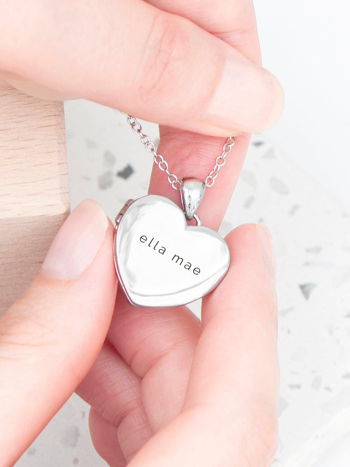 Image 2 of 5 of Treat Republic Personalised Heart Photo Locket - Silver