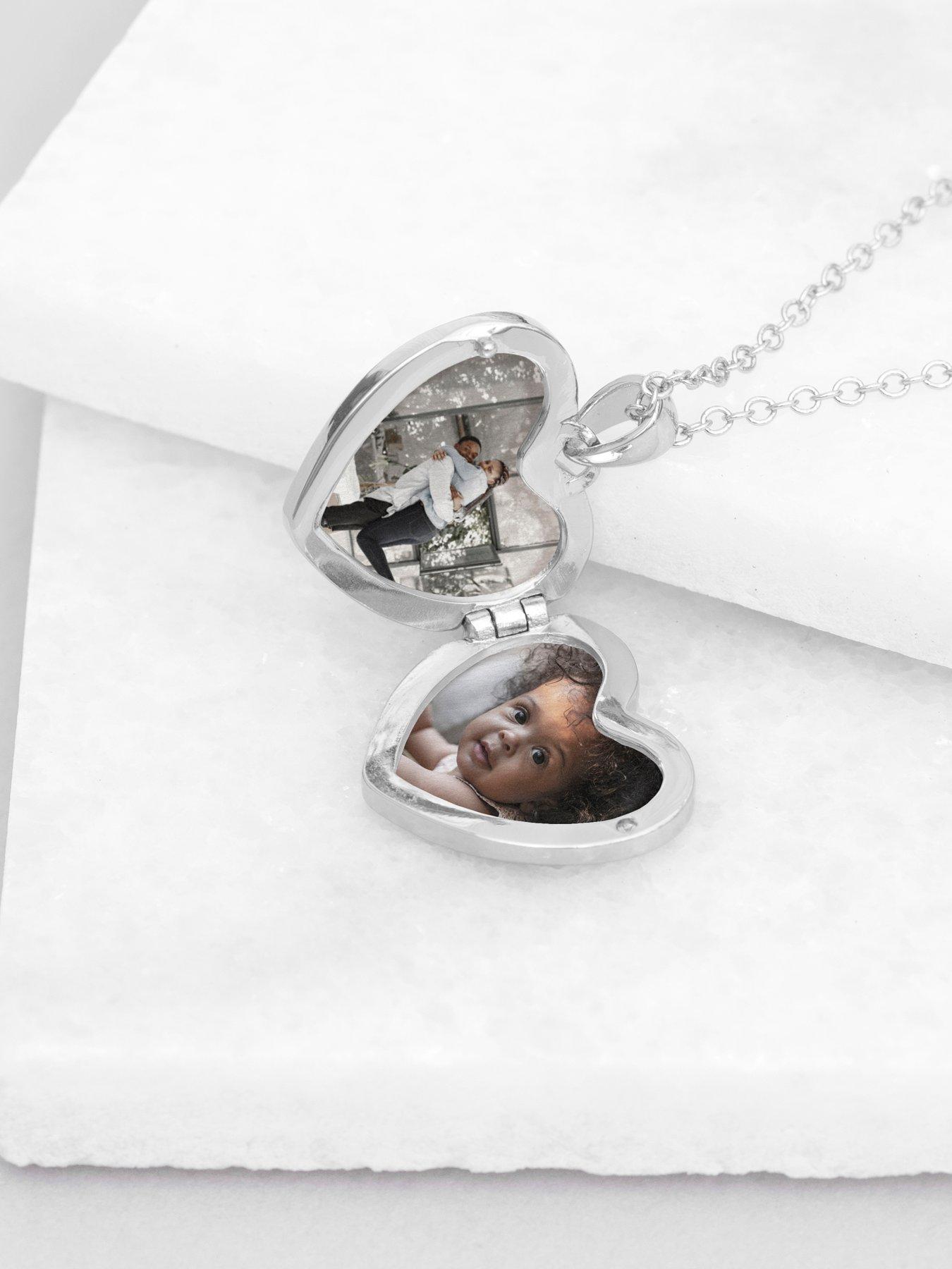 Image 4 of 5 of Treat Republic Personalised Heart Photo Locket - Silver