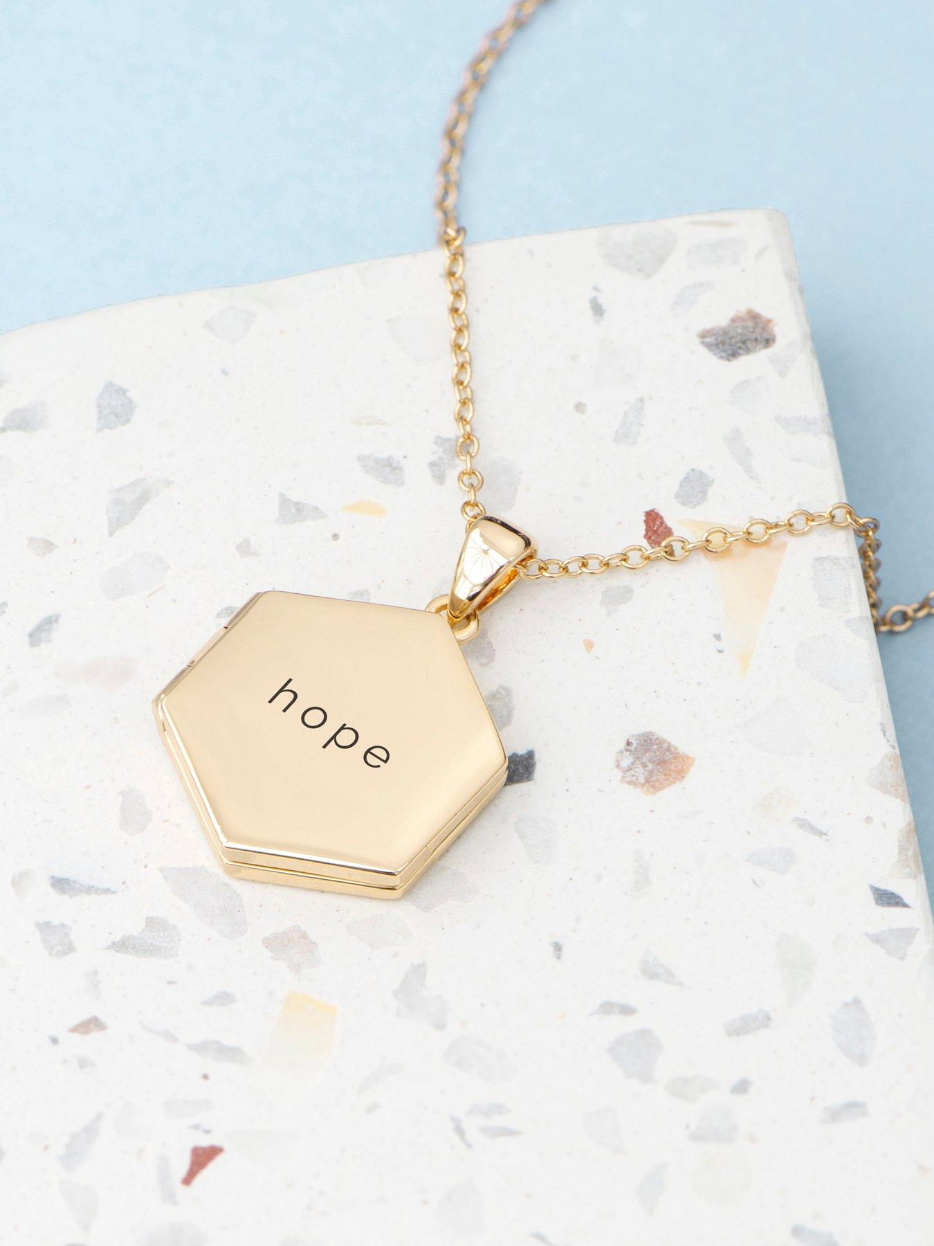 Image 3 of 5 of Treat Republic Personalised Hexagonal Photo Locket - Gold