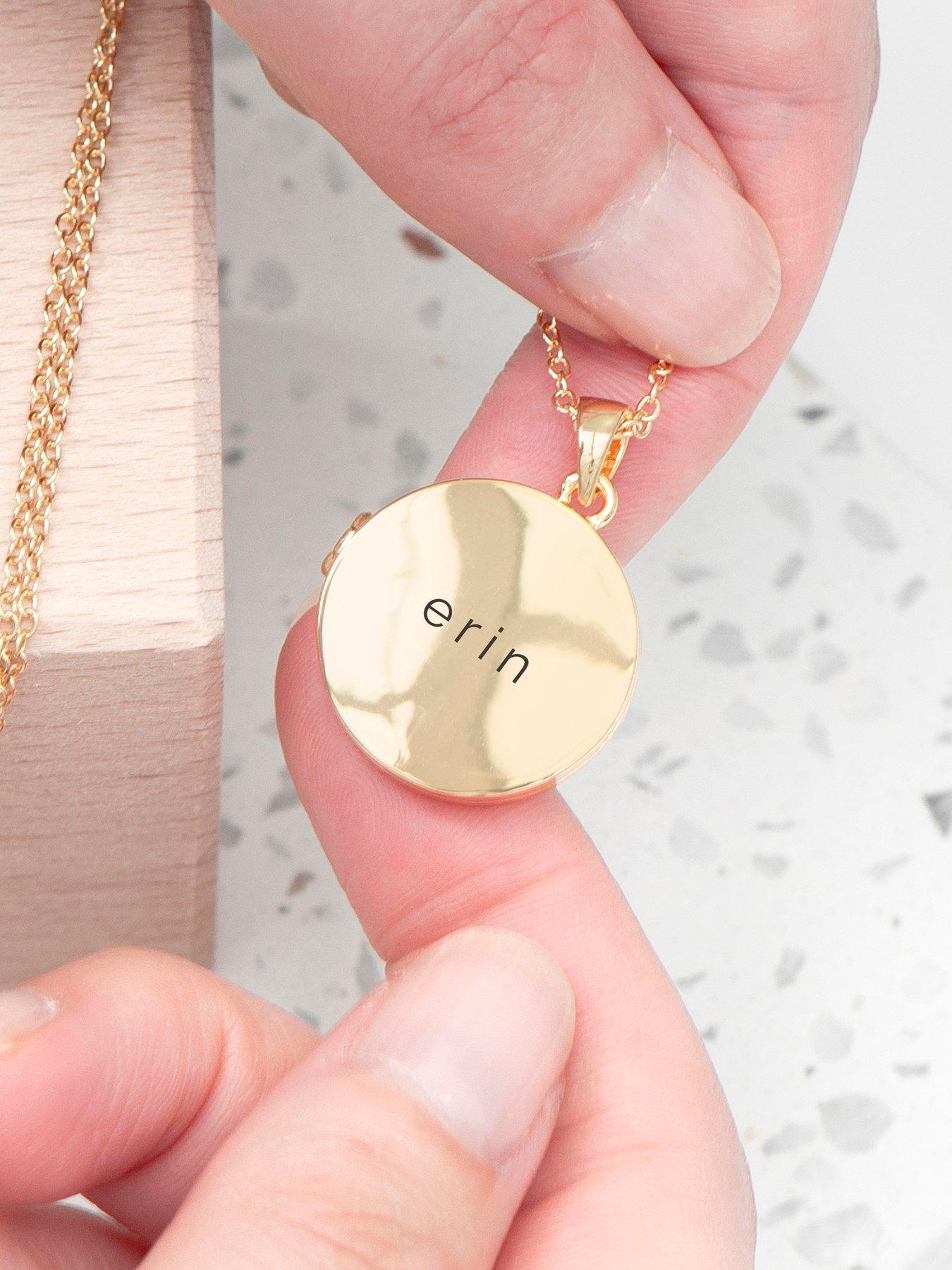 Image 2 of 5 of Treat Republic Personalised Round Photo Locket - Gold
