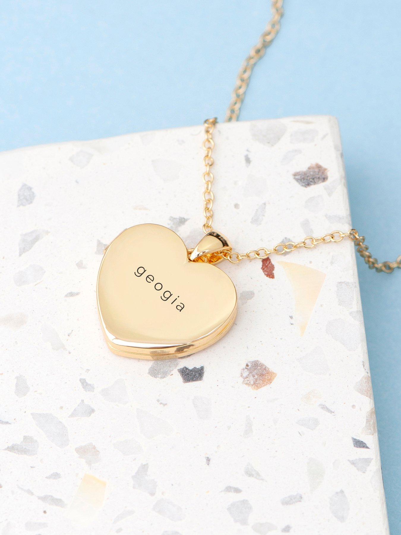 Image 3 of 5 of Treat Republic Personalised Heart Photo Locket - Gold