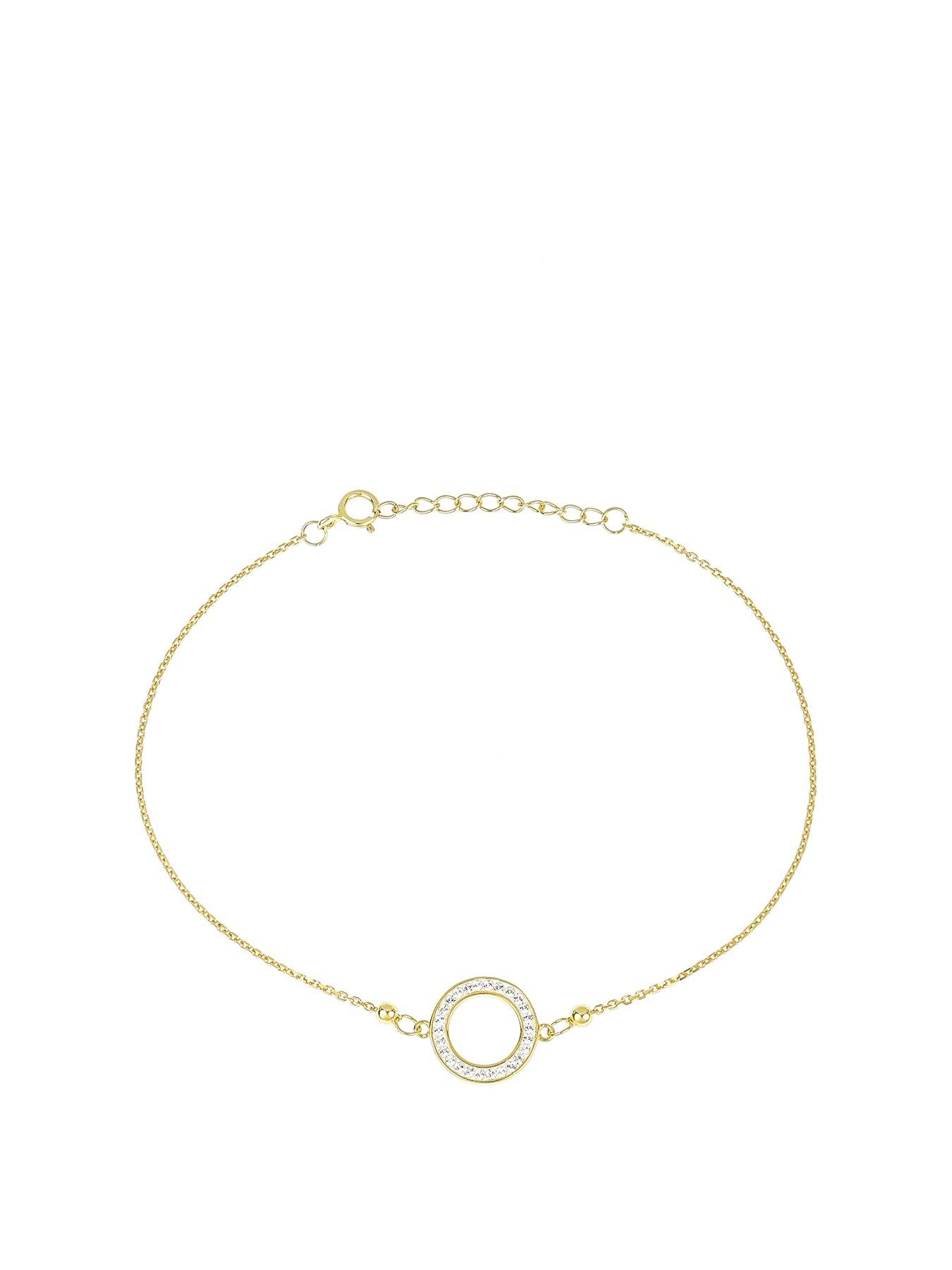 evoke-9ct-gold-plated-sterling-silver-crystal-halo-bead-bracelet